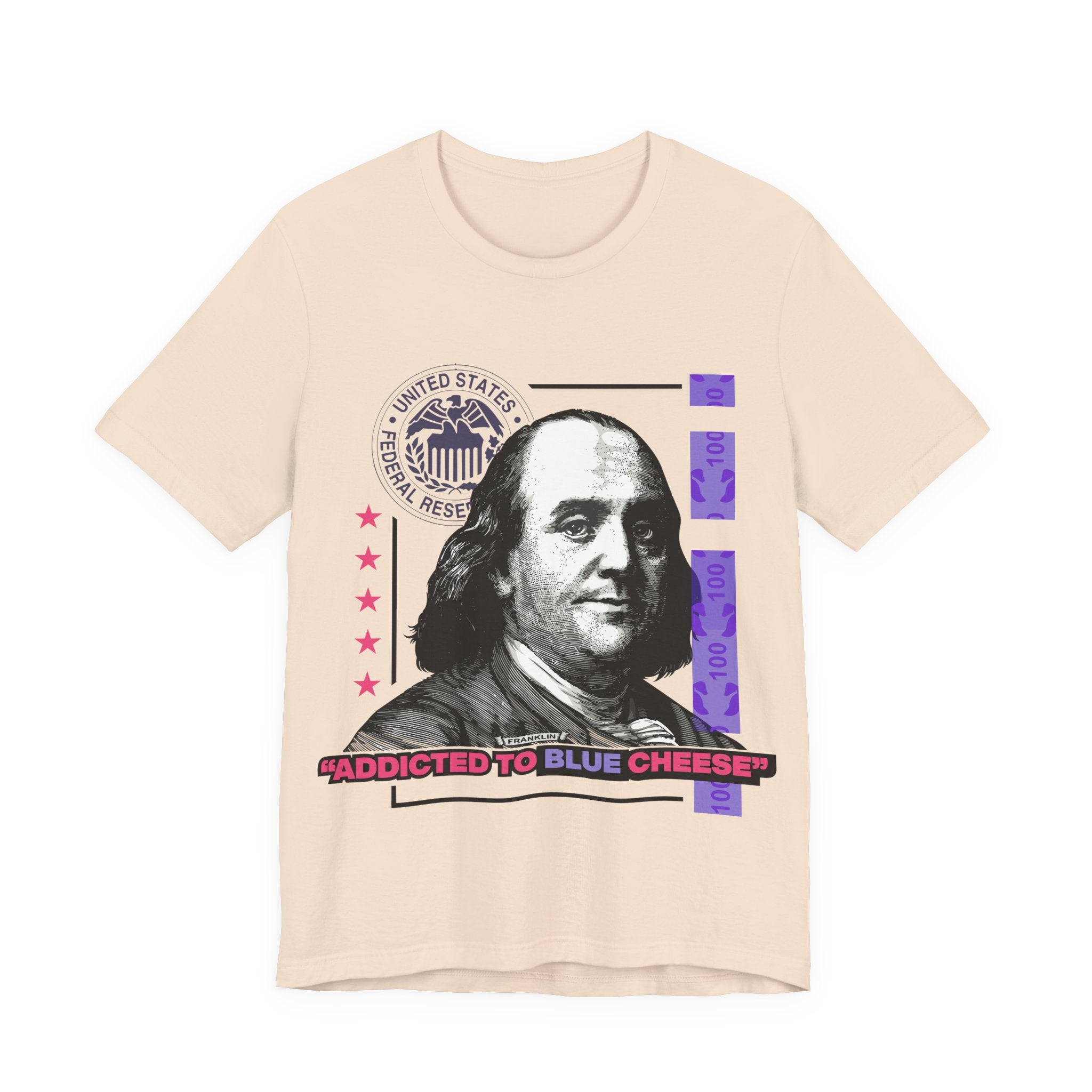 Benjamin Franklin “Addicted to Blue Cheese” T-Shirt