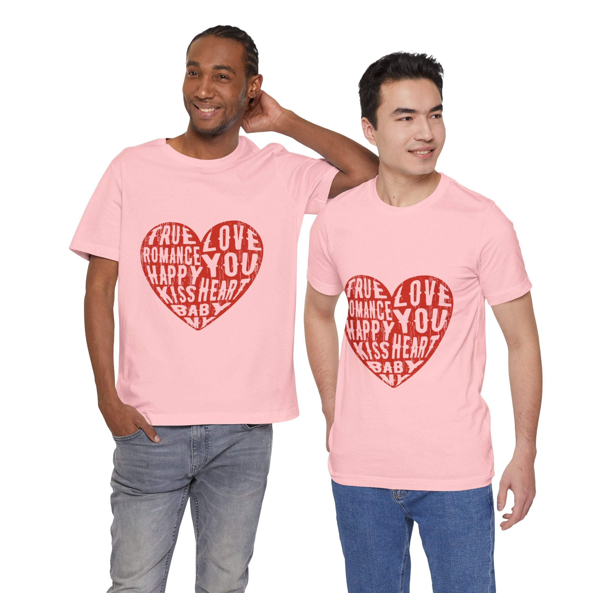 Heart Word Art Tee - Love You Romance Valentine T-Shirt
