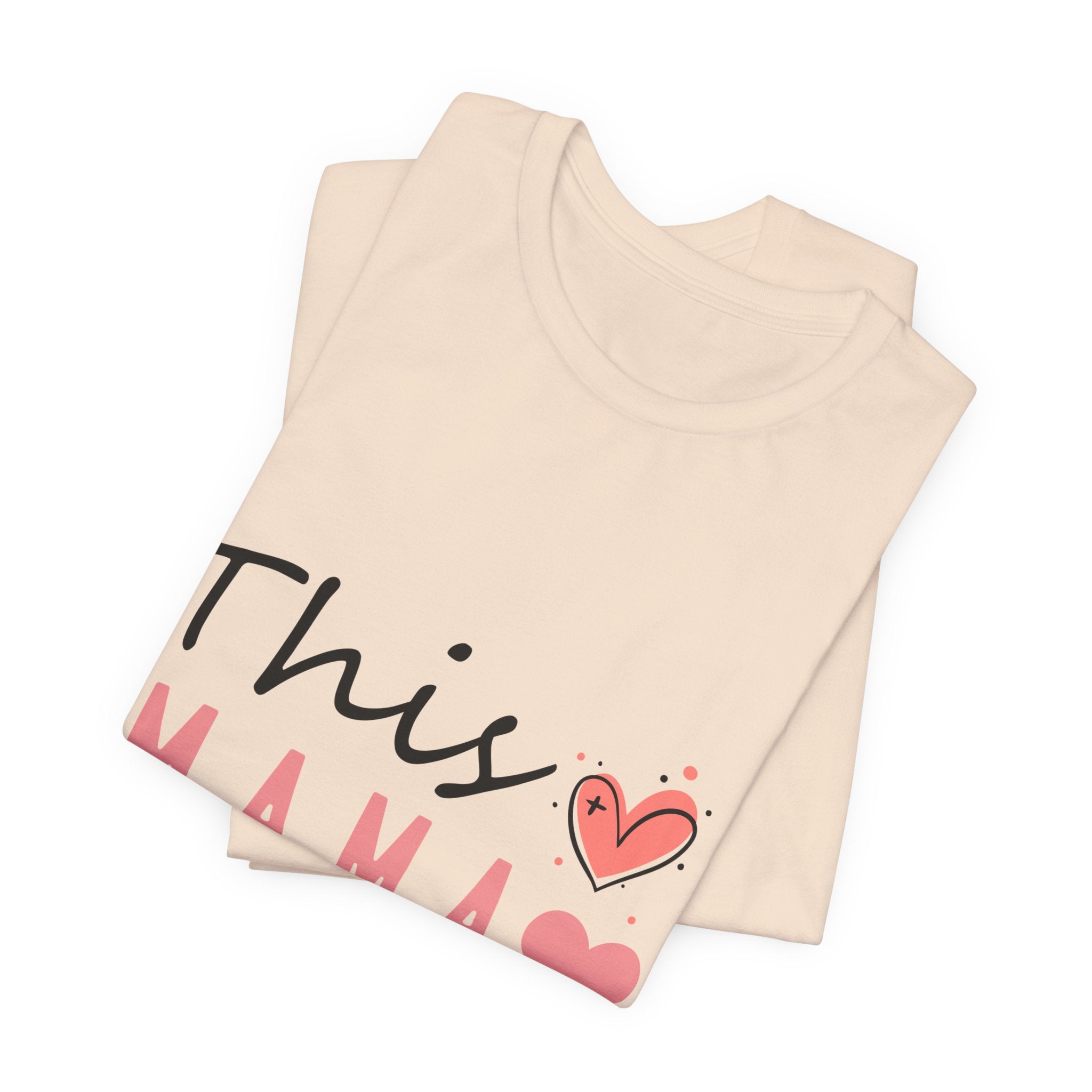 This Mama Wears Her Heart On Her Sleeve T-Shirt – Mother's Day Heart Tee