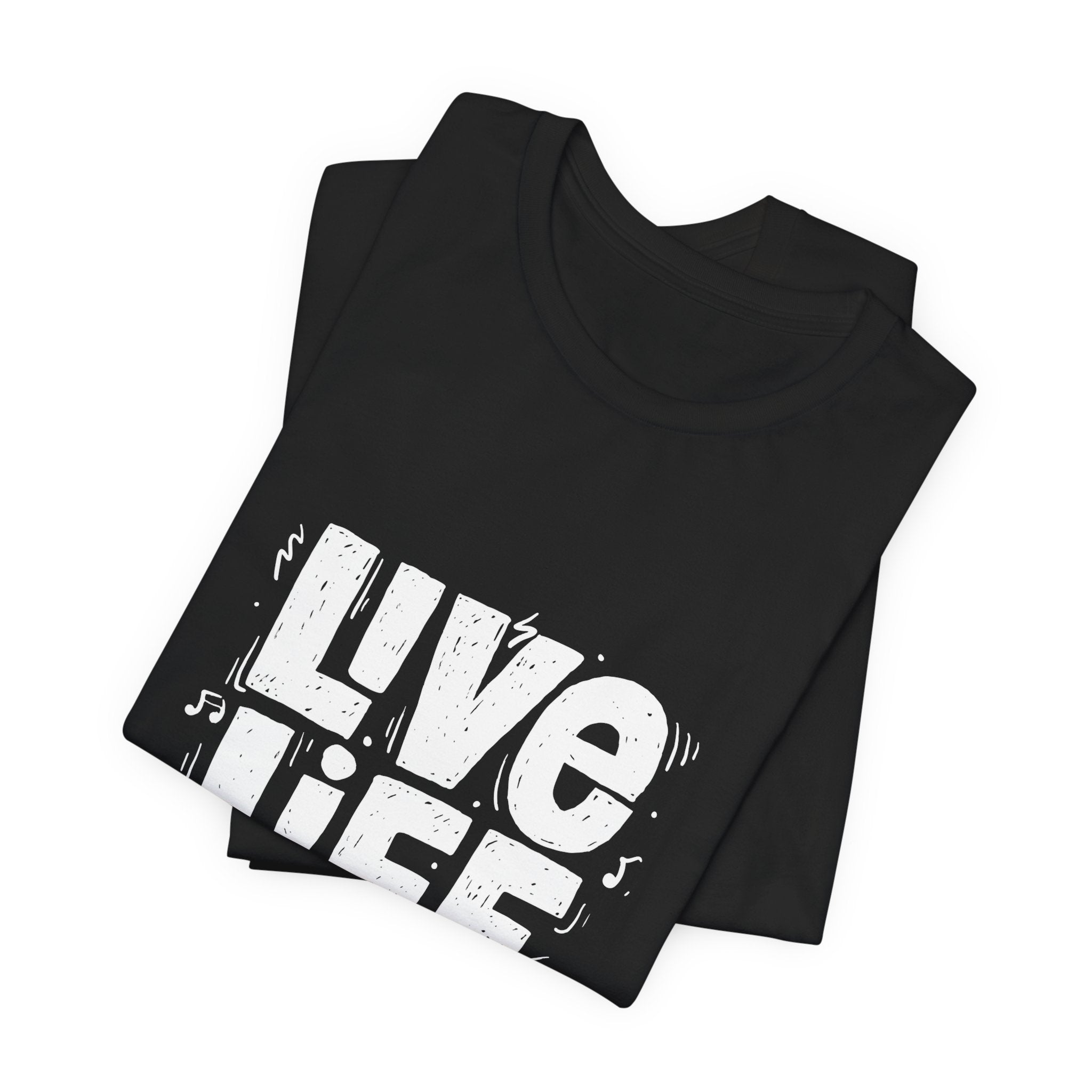 Live Life Loud Graphic Tee – Bold Inspirational Music Festival Shirt
