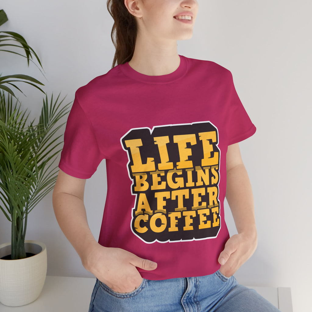 Coffee T-Shirt — "Life Begins After Coffee" Retro Graphic Tee
