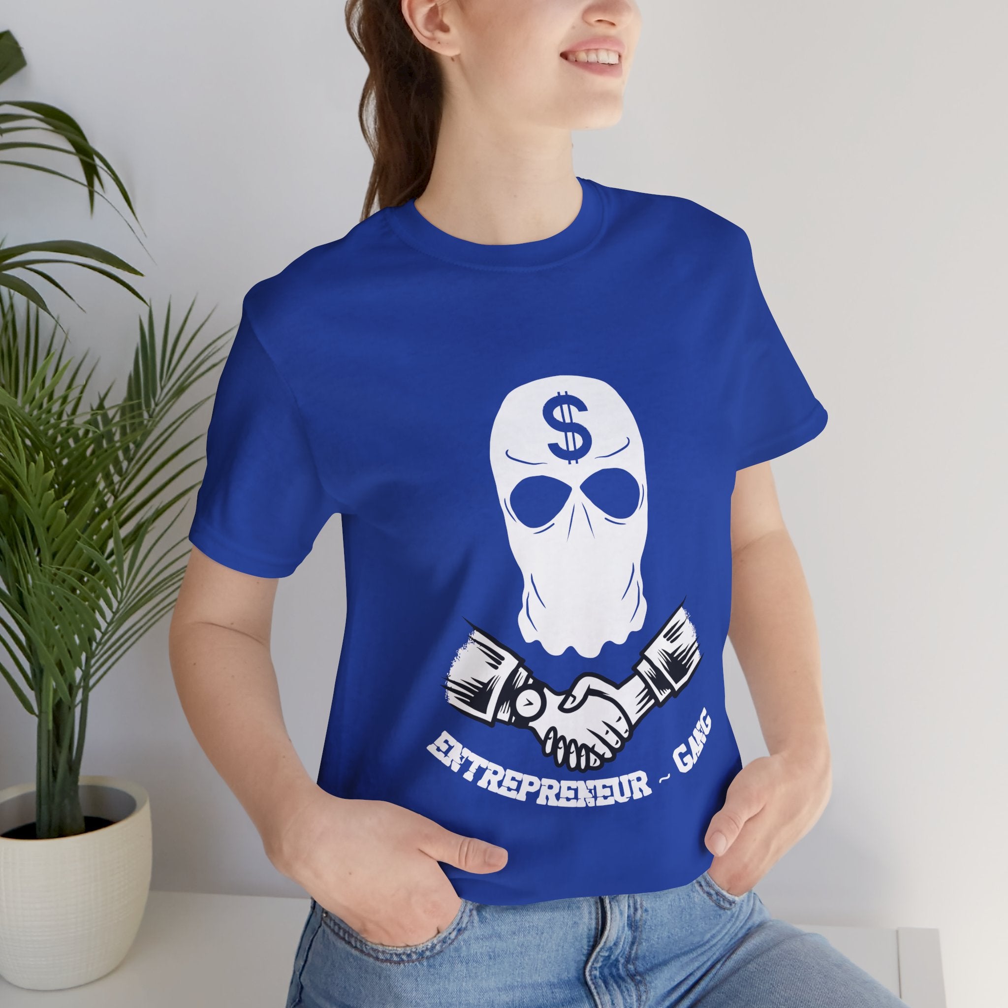 Entrepreneur Gang T-Shirt — Skull Mask Money Logo Tee