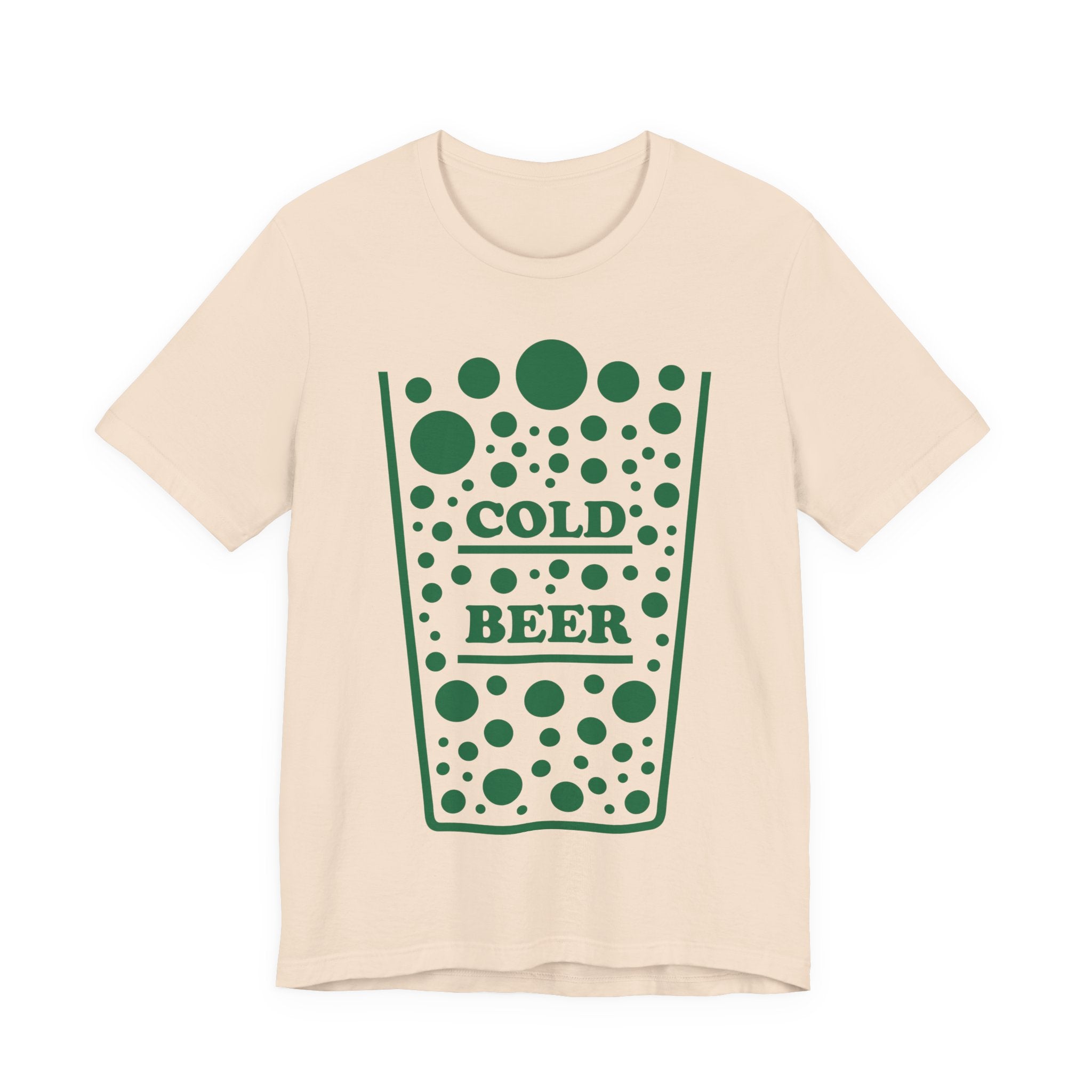 Cold Beer Glass T-Shirt – Retro Bubbly Beer Graphic Tee