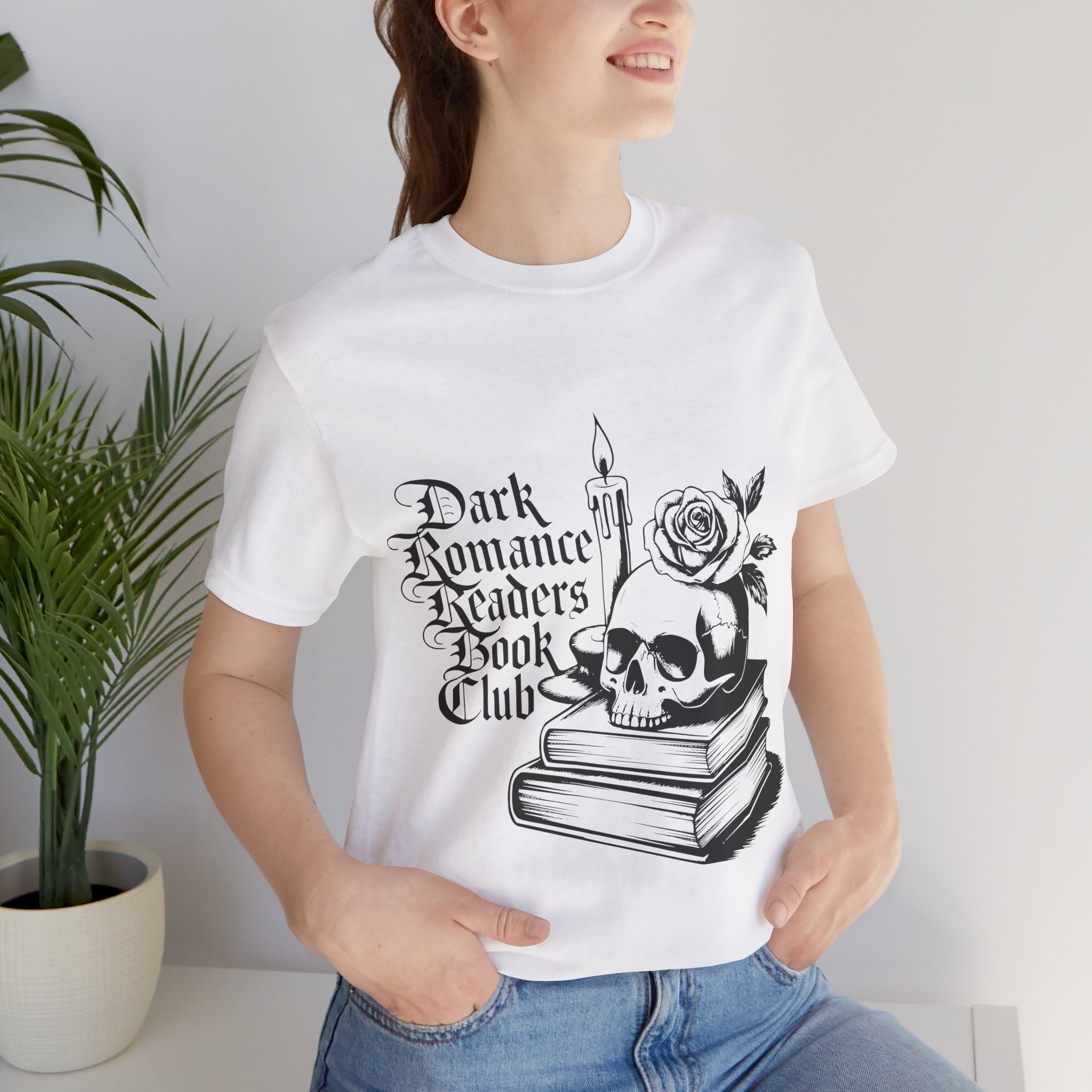 Dark Romance Readers Book Club Tee — Gothic Skull & Rose Booklover Shirt