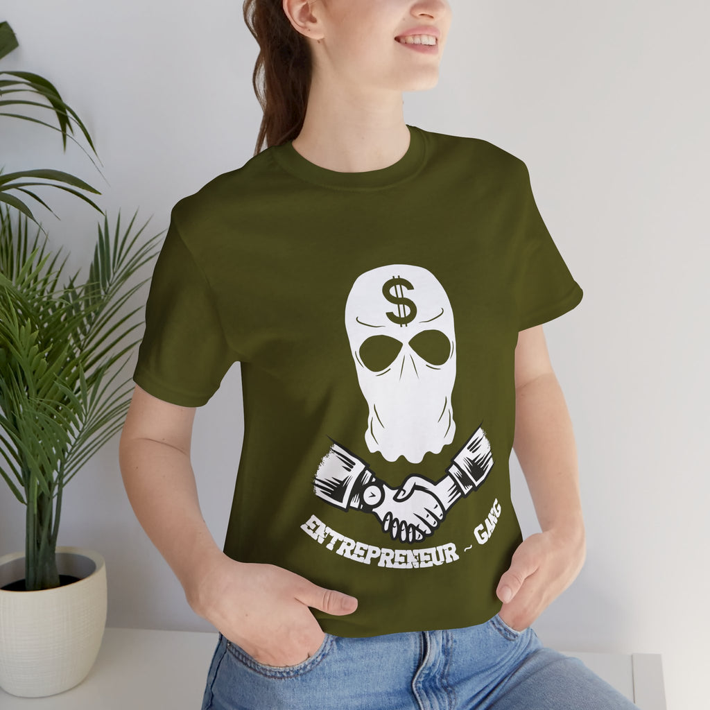 Entrepreneur Gang T-Shirt — Skull Mask Money Logo Tee