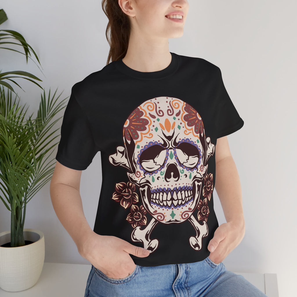Sugar Skull Tee — Floral Day of the Dead Skull T-Shirt