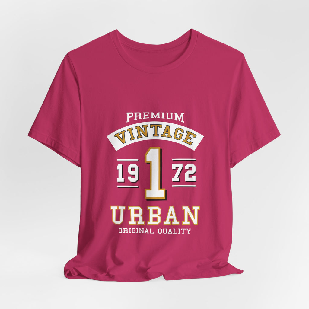 Vintage 1972 Urban Tee — Premium Retro Number 1 Graphic T-Shirt