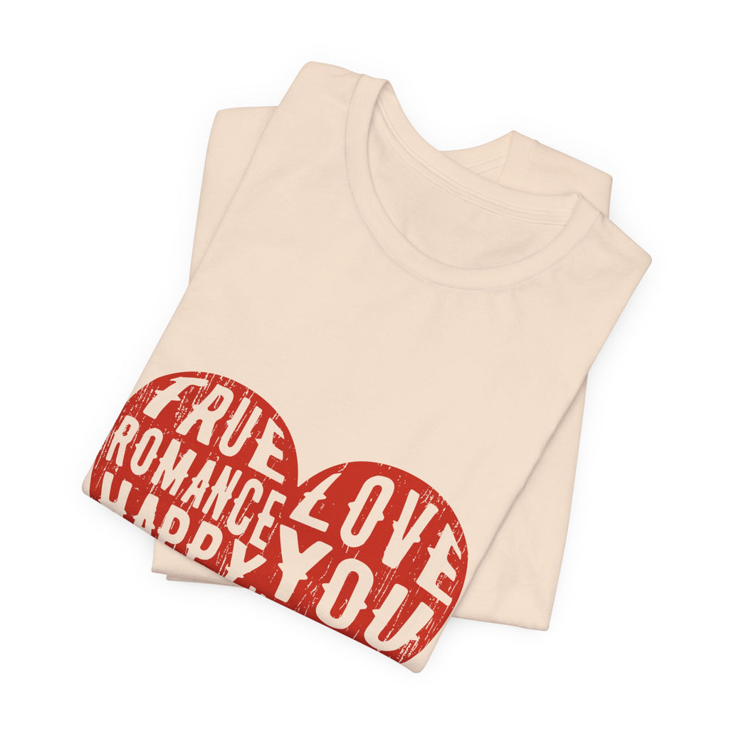 Heart Word Art Tee - Love You Romance Valentine T-Shirt