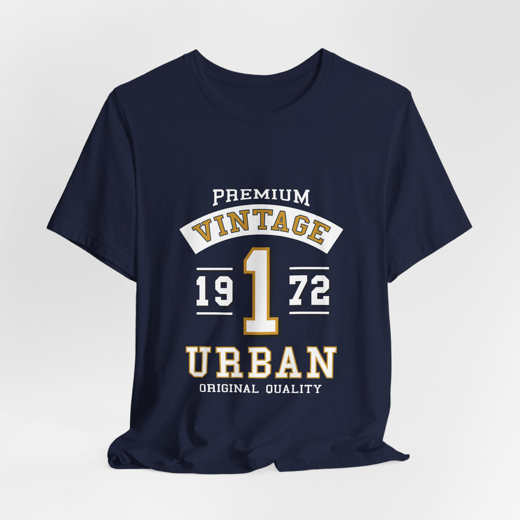 Vintage 1972 Urban Tee — Premium Retro Number 1 Graphic T-Shirt