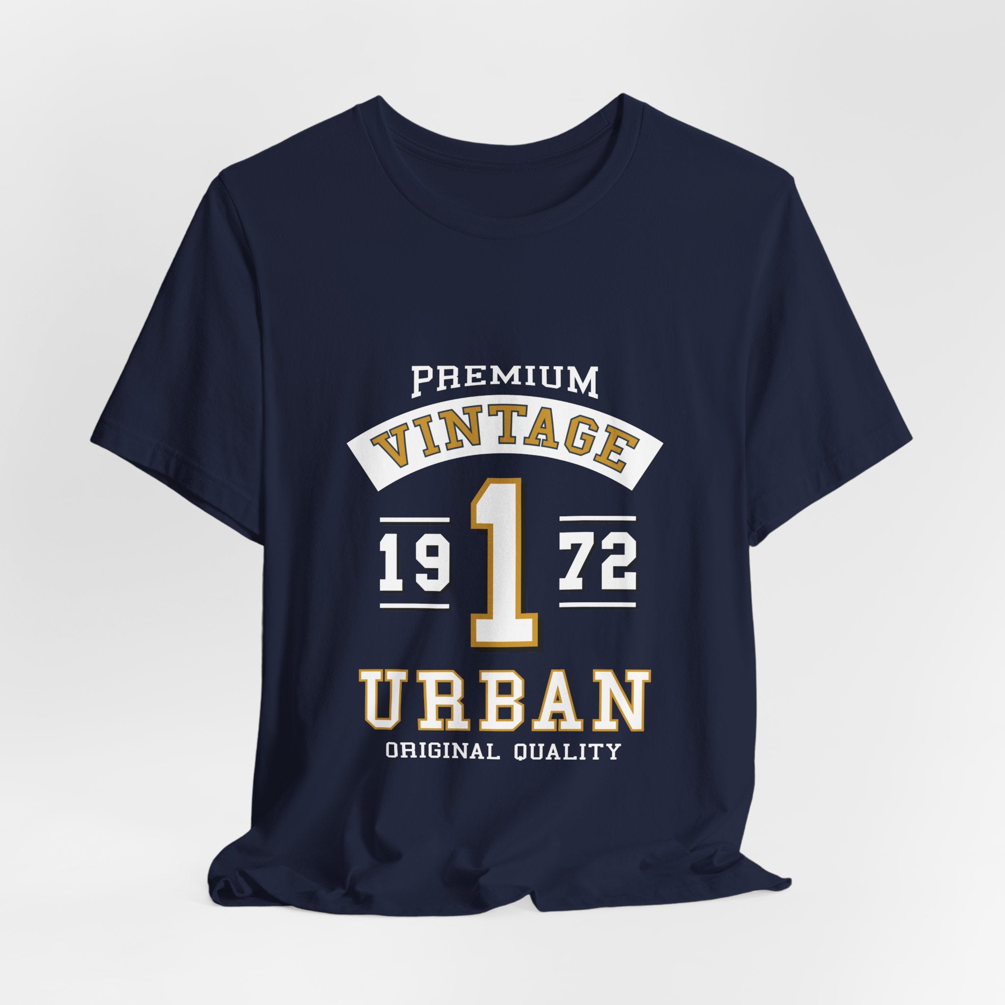 Vintage 1972 Urban Tee — Premium Retro Number 1 Graphic T-Shirt