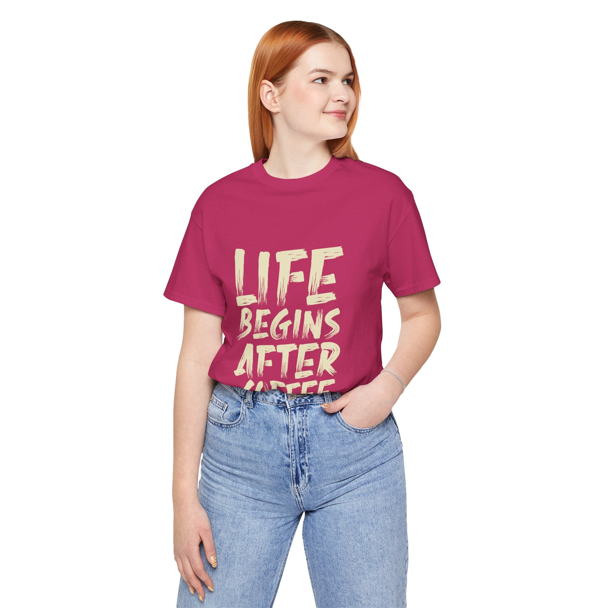 Coffee T-Shirt — "Life Begins After Coffee" Graphic Tee