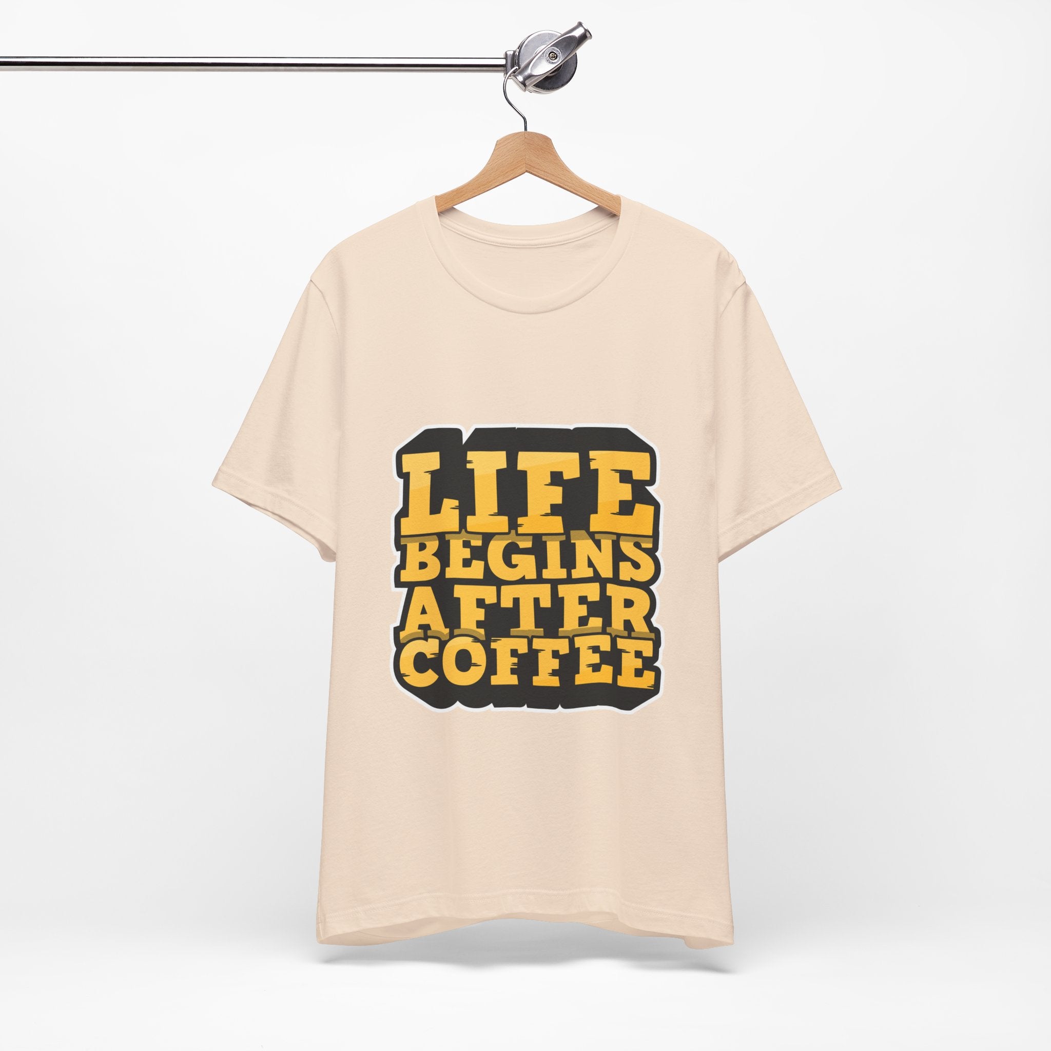 Coffee T-Shirt — "Life Begins After Coffee" Retro Graphic Tee