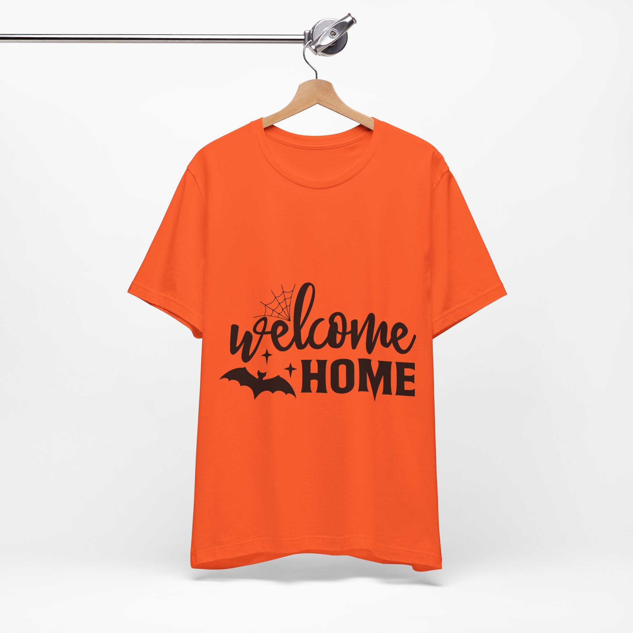 Welcome Home Halloween T-Shirt — Bat & Spiderweb Spooky Tee