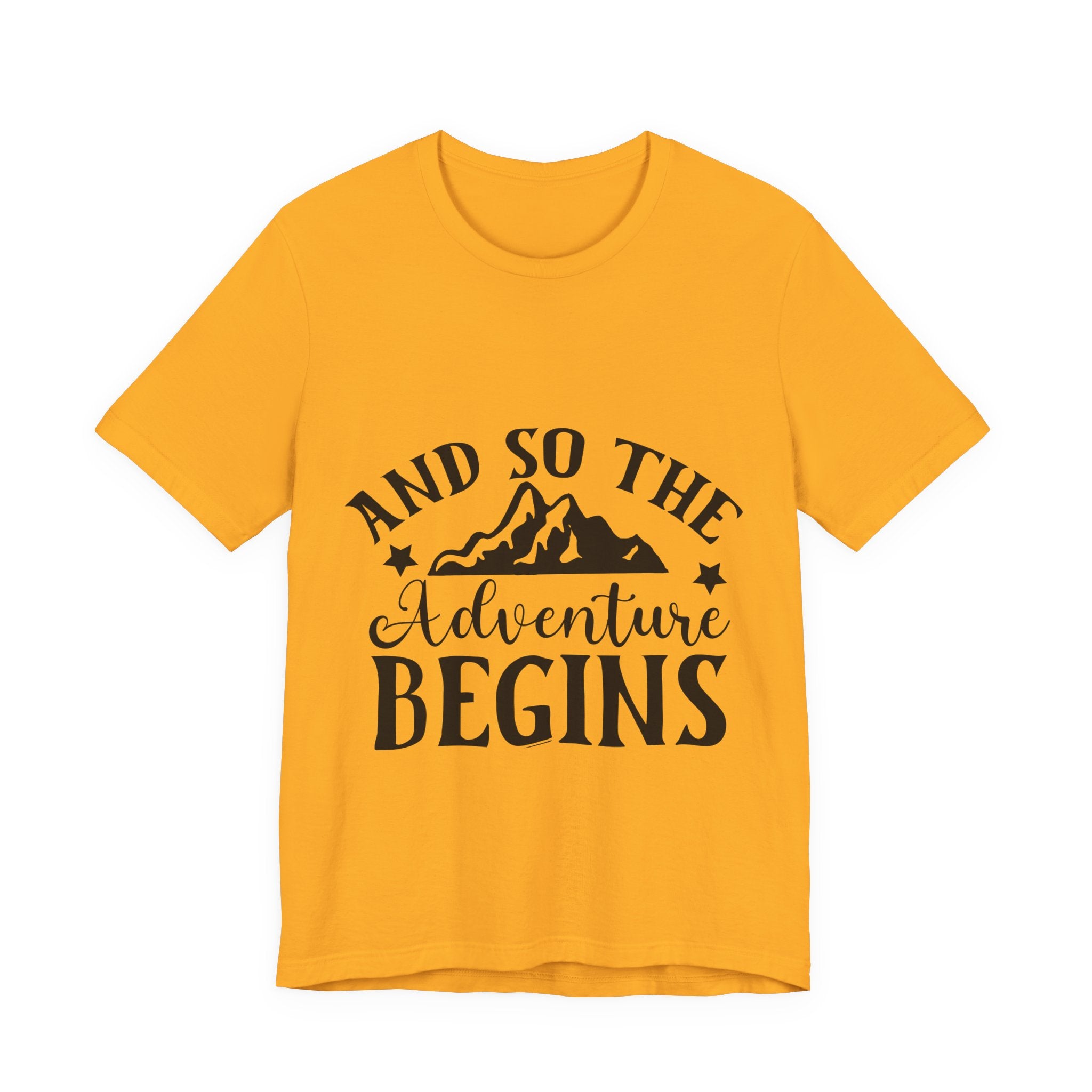 Adventure Begins T-Shirt — "And So The Adventure Begins" Mountain Tee