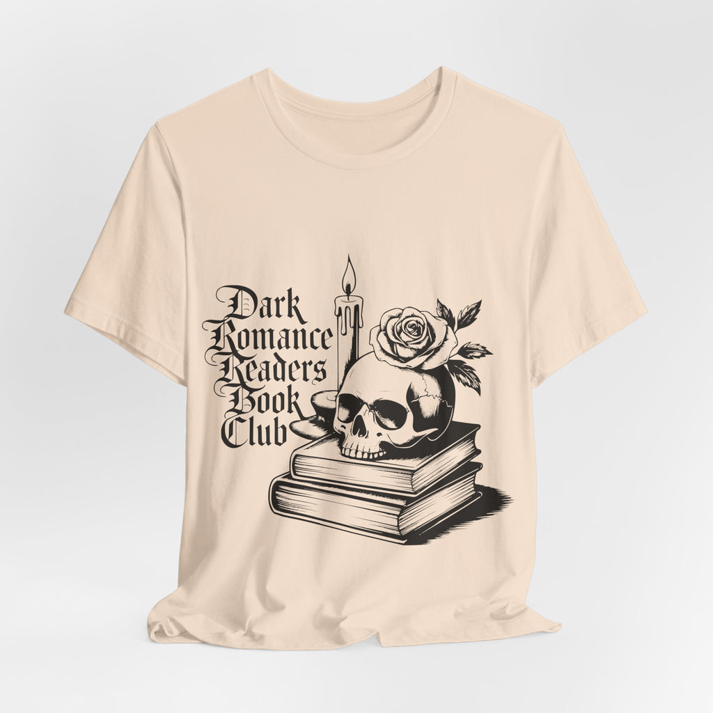 Dark Romance Readers Book Club Tee — Gothic Skull & Rose Booklover Shirt
