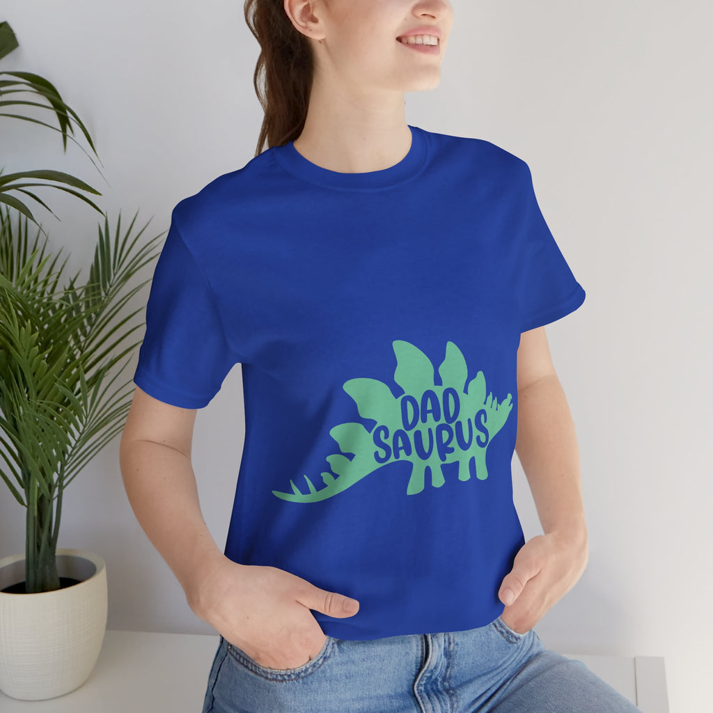Dadsaurus T‑Shirt — 'Dadsaurus' Stegosaurus Tee for Fathers, Father’s Day Gift