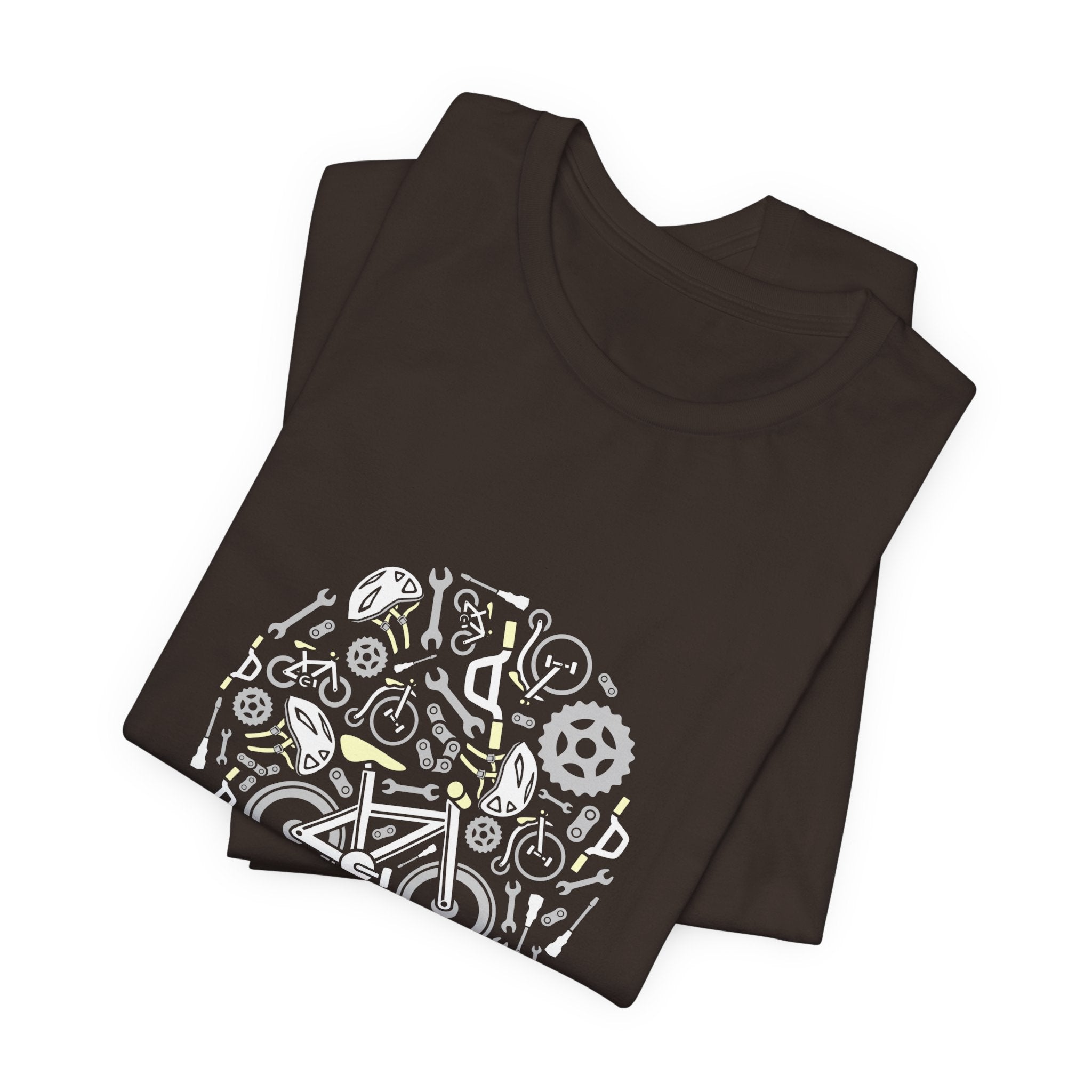 Bicycle Parts Skull T-Shirt — Cyclist Skeleton Graphic Tee