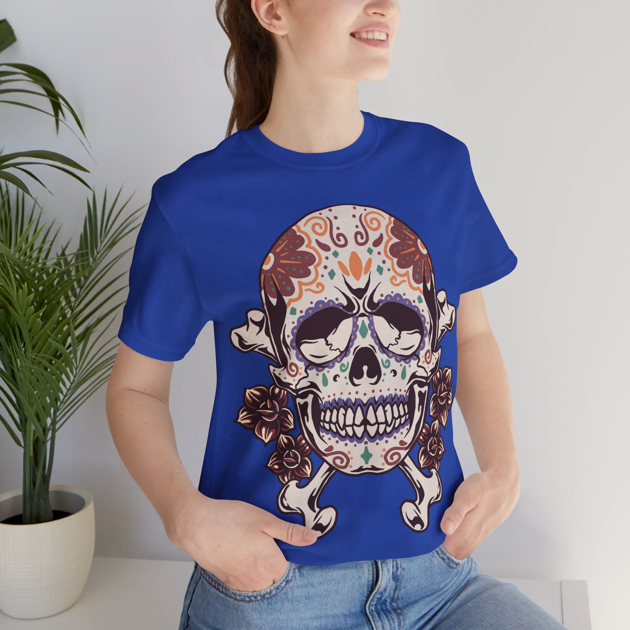 Sugar Skull Tee — Floral Day of the Dead Skull T-Shirt