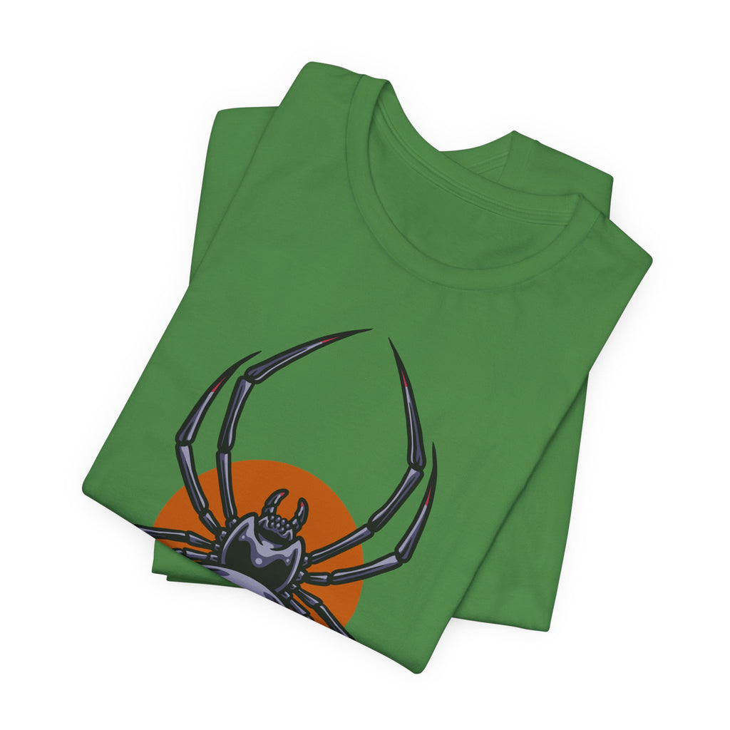 8-Ball Spider Graphic Tee — Pool Player & Halloween Spider T-Shirt