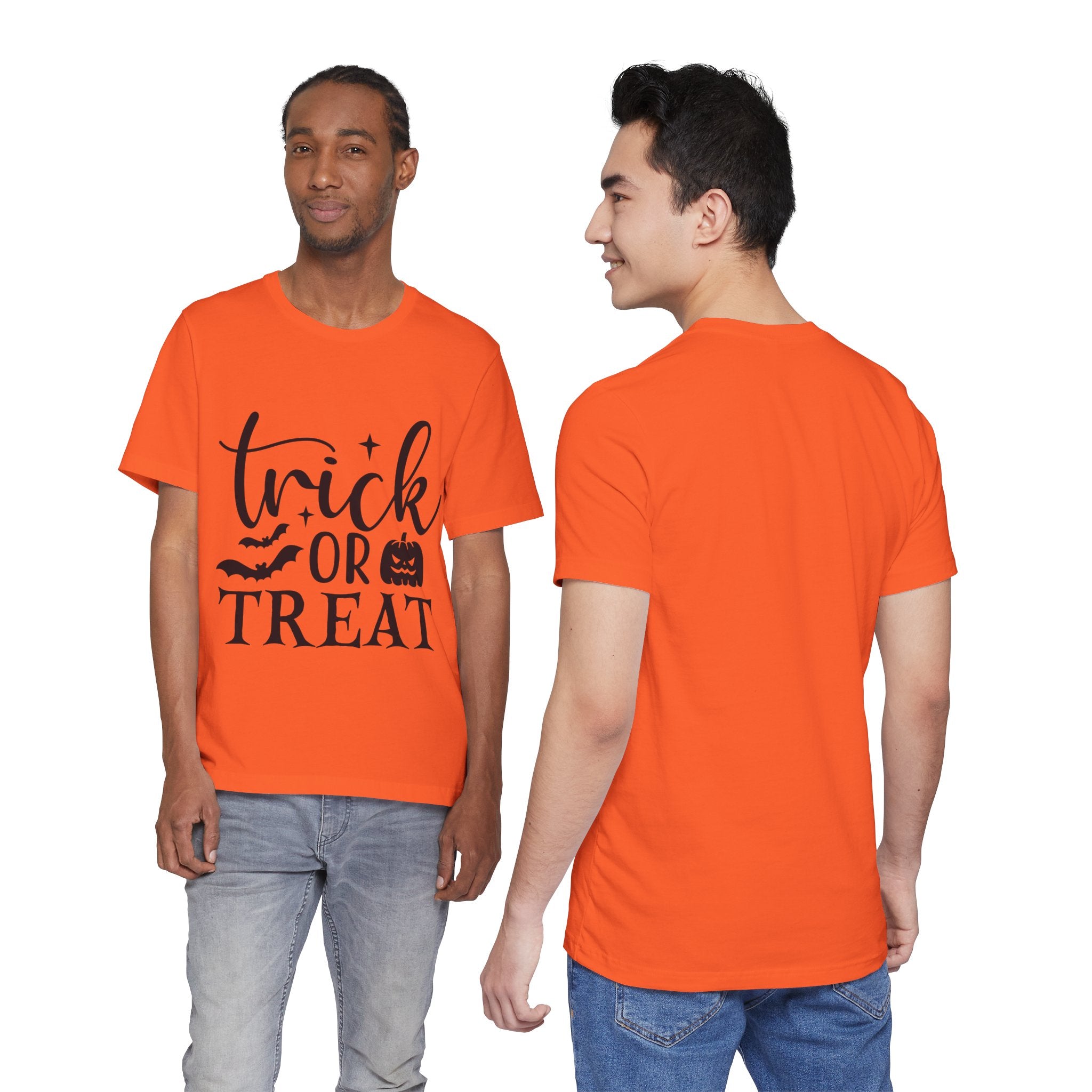 Trick or Treat Halloween T-Shirt — Pumpkin & Bats Spooky Tee