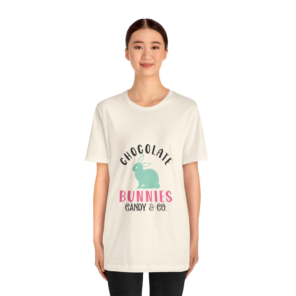 Chocolate Bunnies Tee — Pastel Easter Bunny Candy Shop Shirt