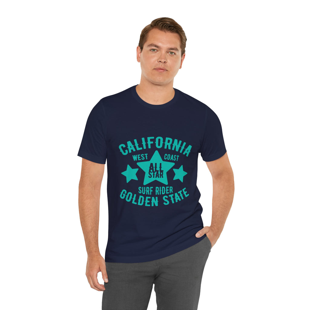 California Golden State Surf Rider Tee — West Coast All Star Graphic T-Shirt