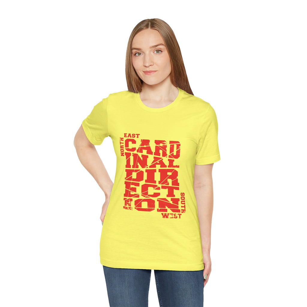 Cardinal Direction Tee — Compass Typography T‑Shirt (North East South West)