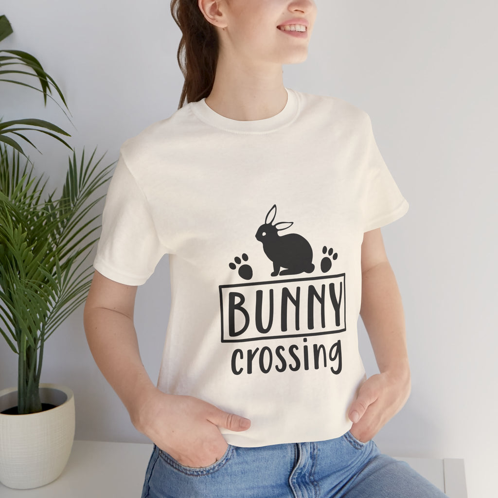 Bunny Crossing T‑Shirt — Cute Rabbit Graphic Tee for Easter & Animal Lovers