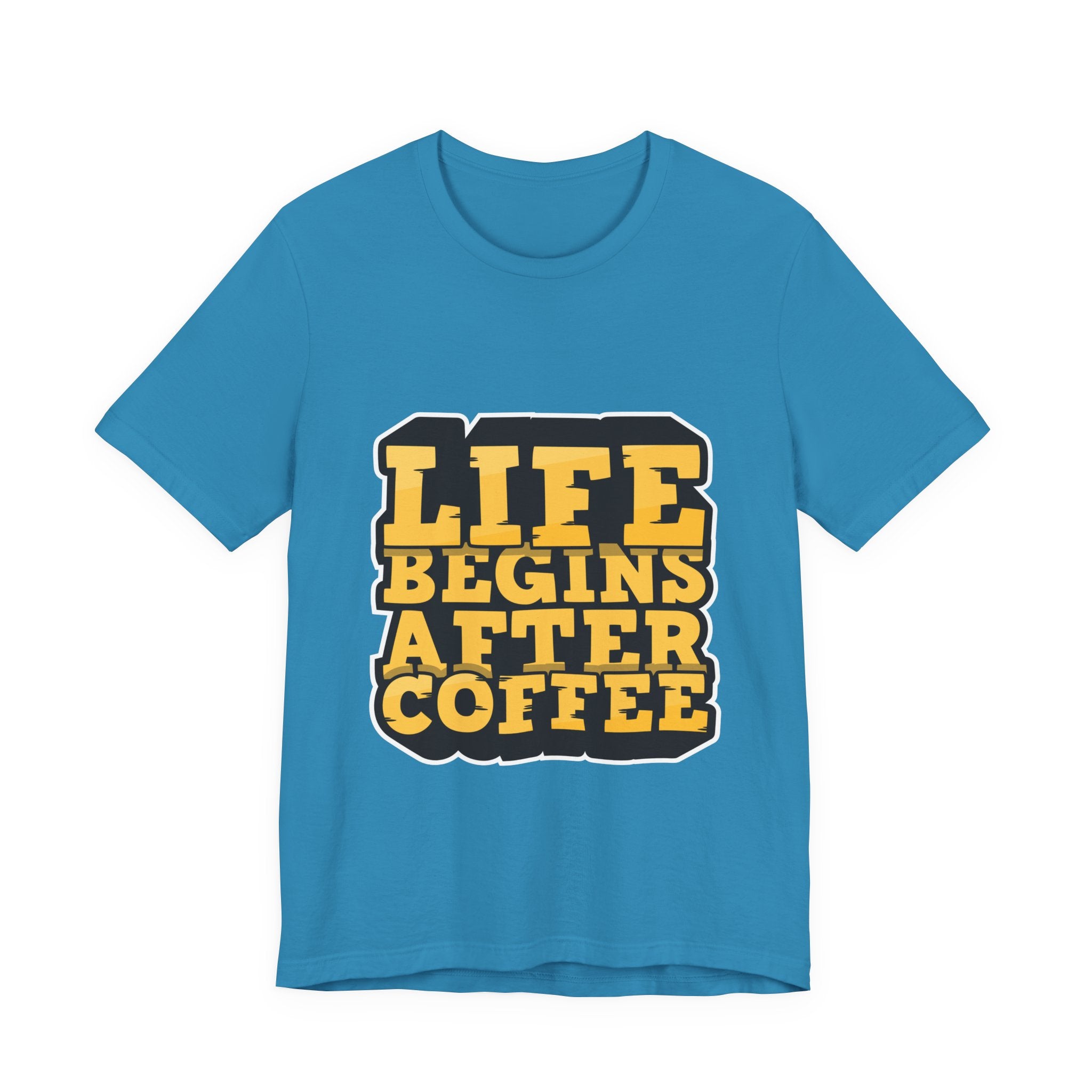 Coffee T-Shirt — "Life Begins After Coffee" Retro Graphic Tee