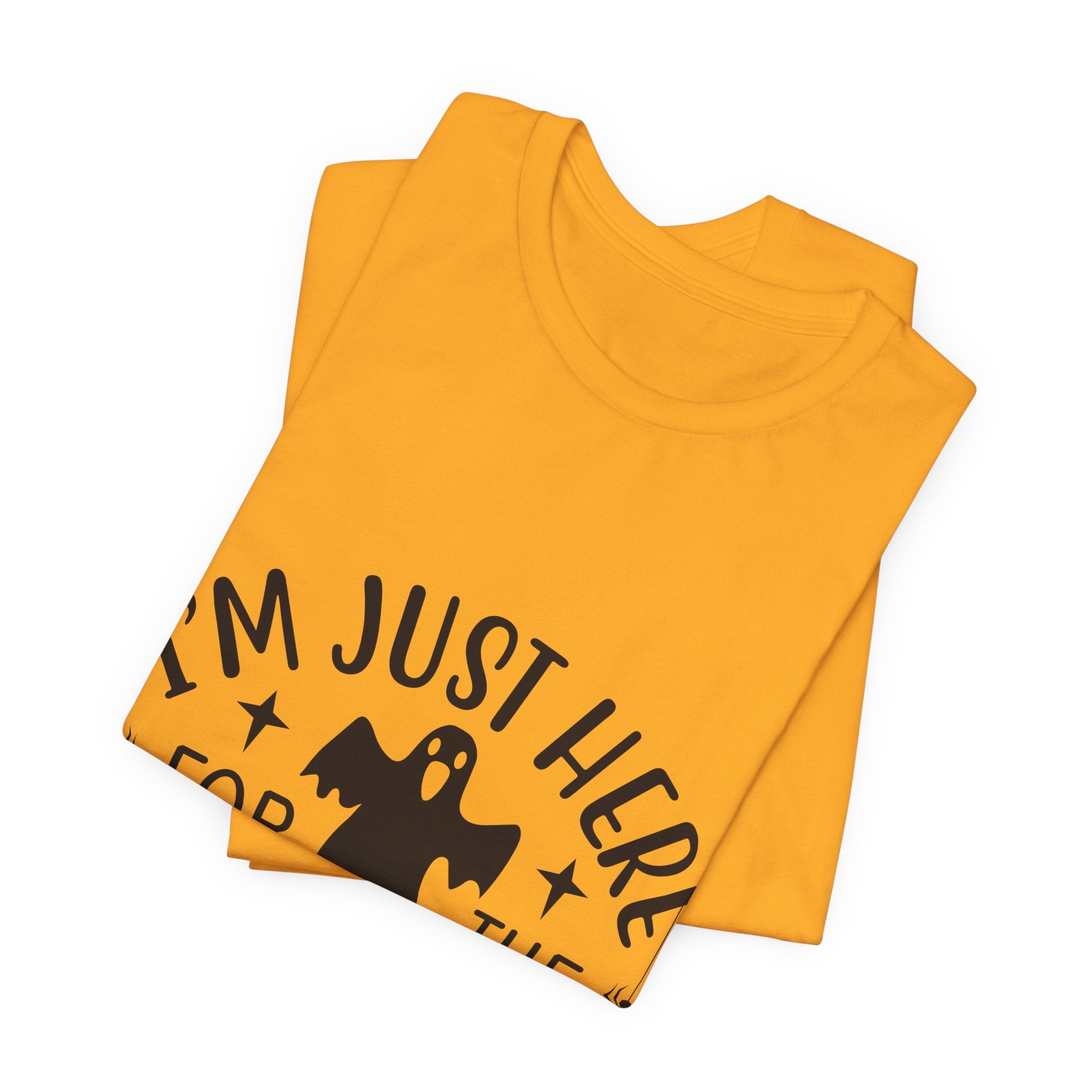 Halloween Tee - "I'm Just Here For The Boos" Ghost Shirt