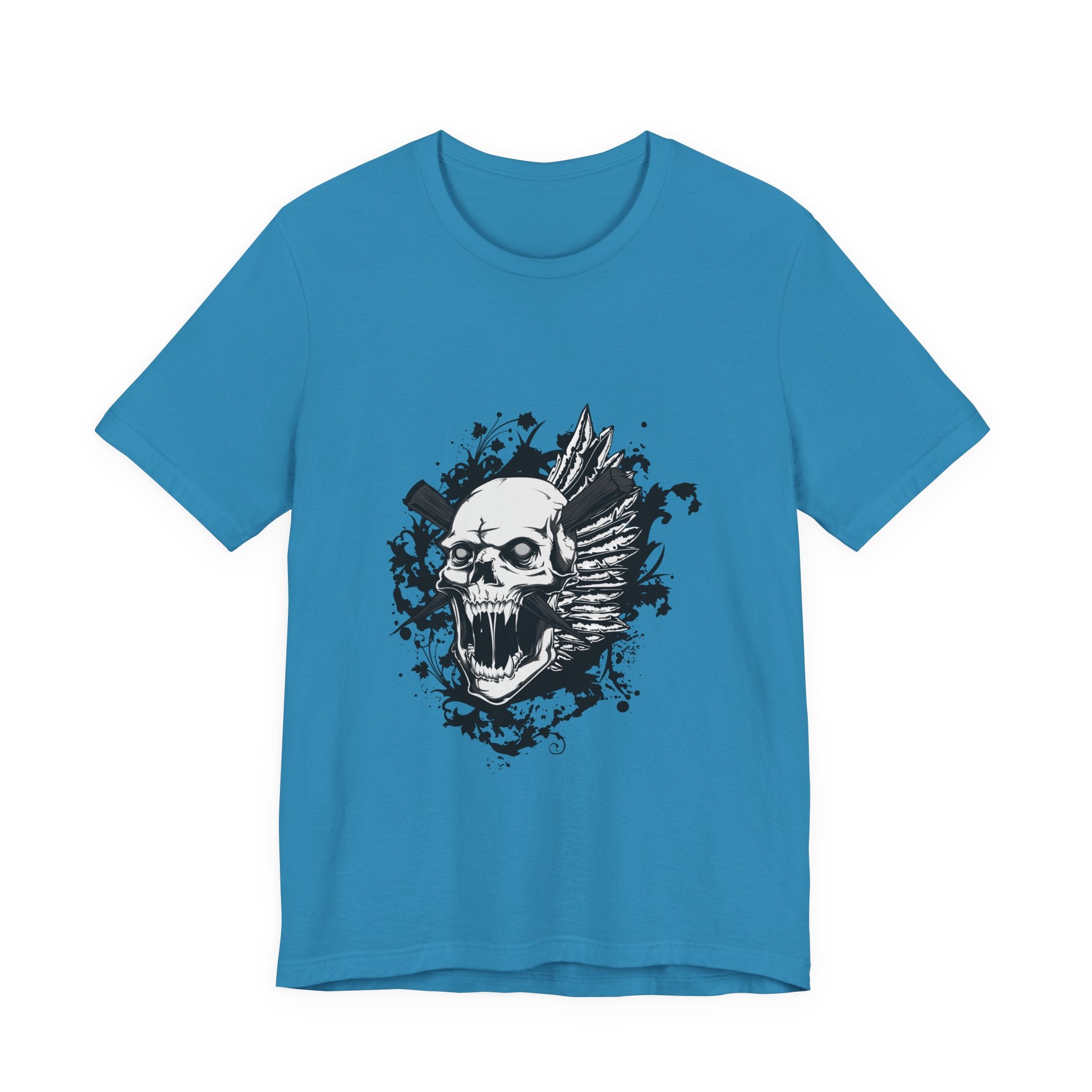 Skull Wings Graphic Tee — Gothic Skull Splash T-Shirt