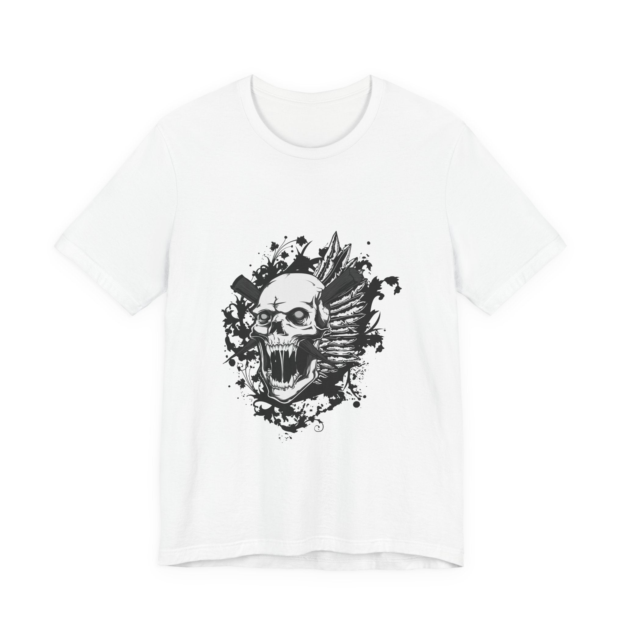 Skull Wings Graphic Tee — Gothic Skull Splash T-Shirt