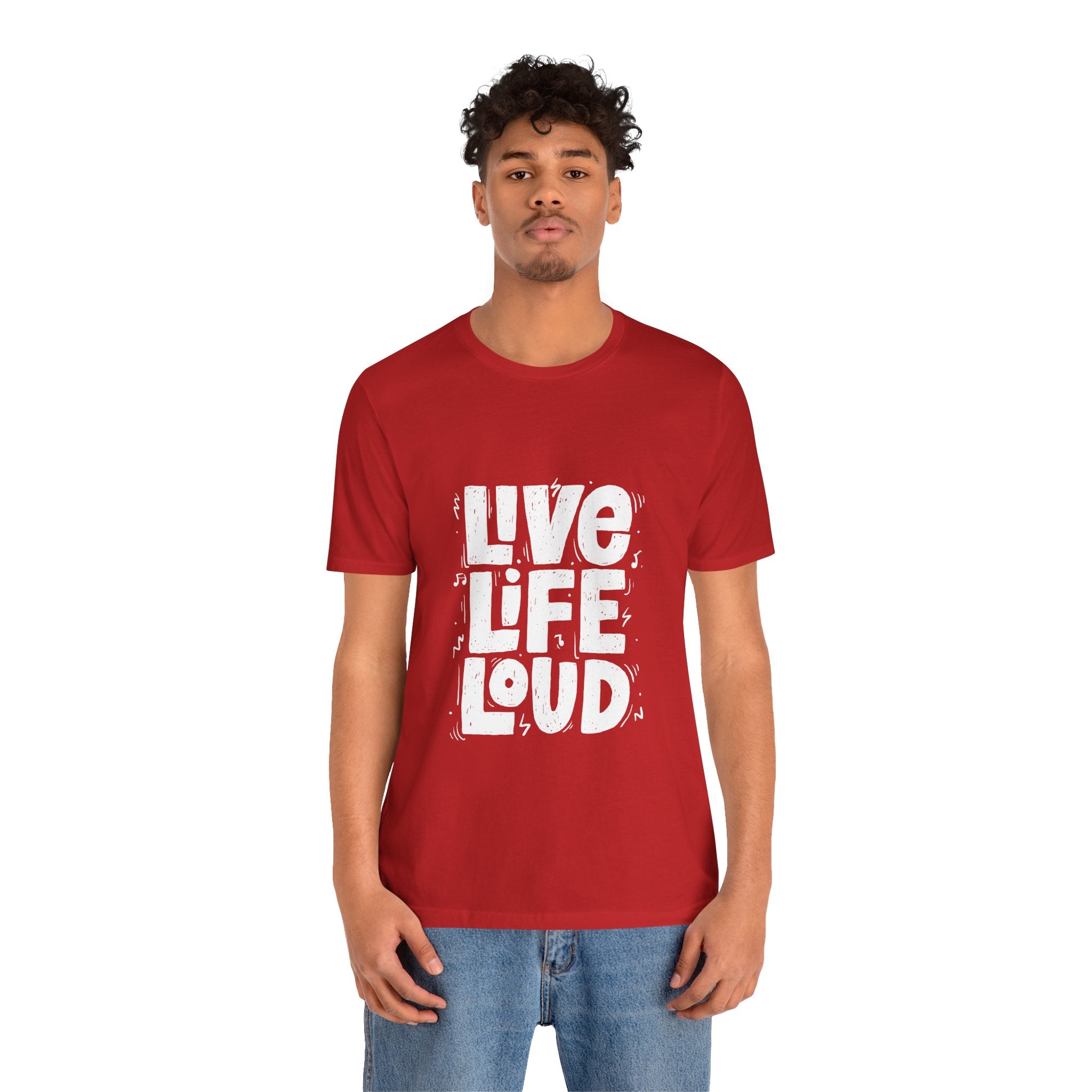 Live Life Loud Graphic Tee – Bold Inspirational Music Festival Shirt