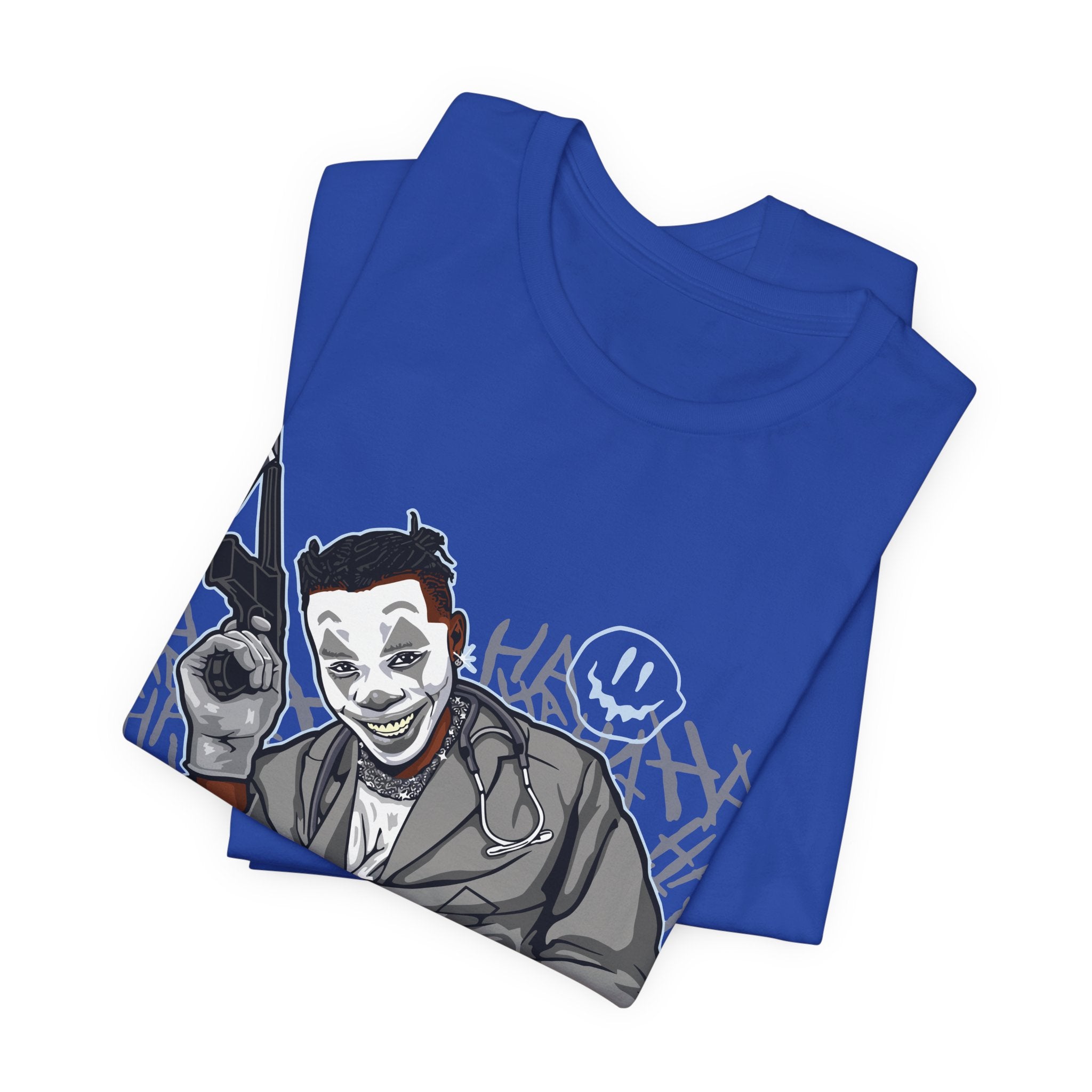 Joker Heist Tee — Grinning Criminal Graphic T-Shirt