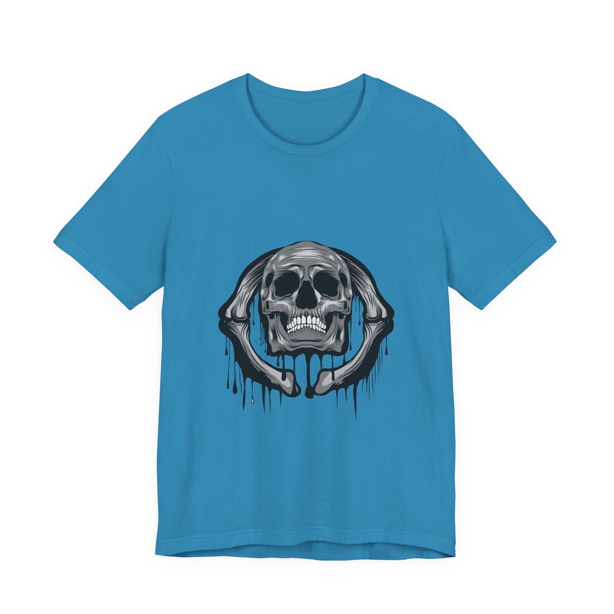 Skull Drip Graphic Tee — Gothic Melting Skull T-Shirt