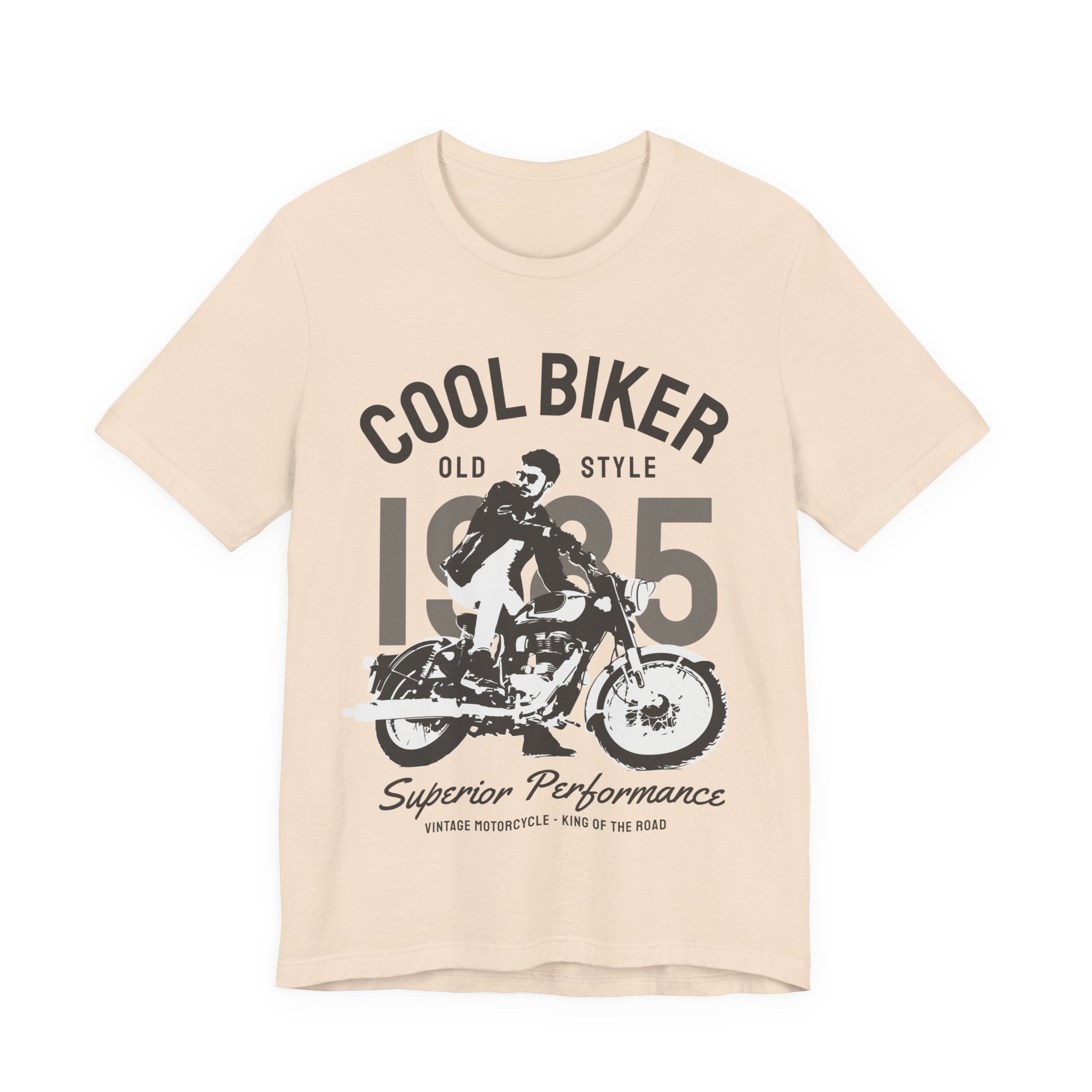 Cool Biker 1985 Tee — Vintage Motorcycle T‑Shirt