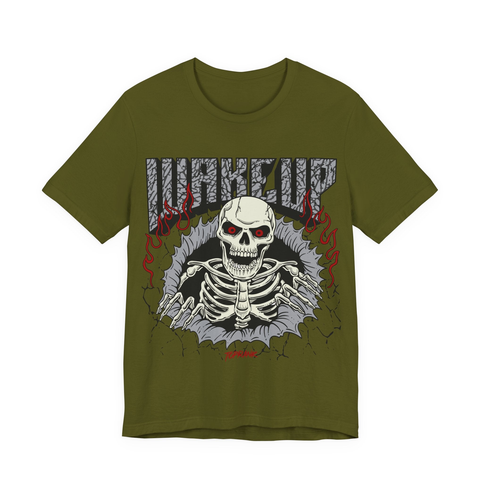 Wake Up Skeleton Tee — Skull Graphic Horror Rock T-Shirt
