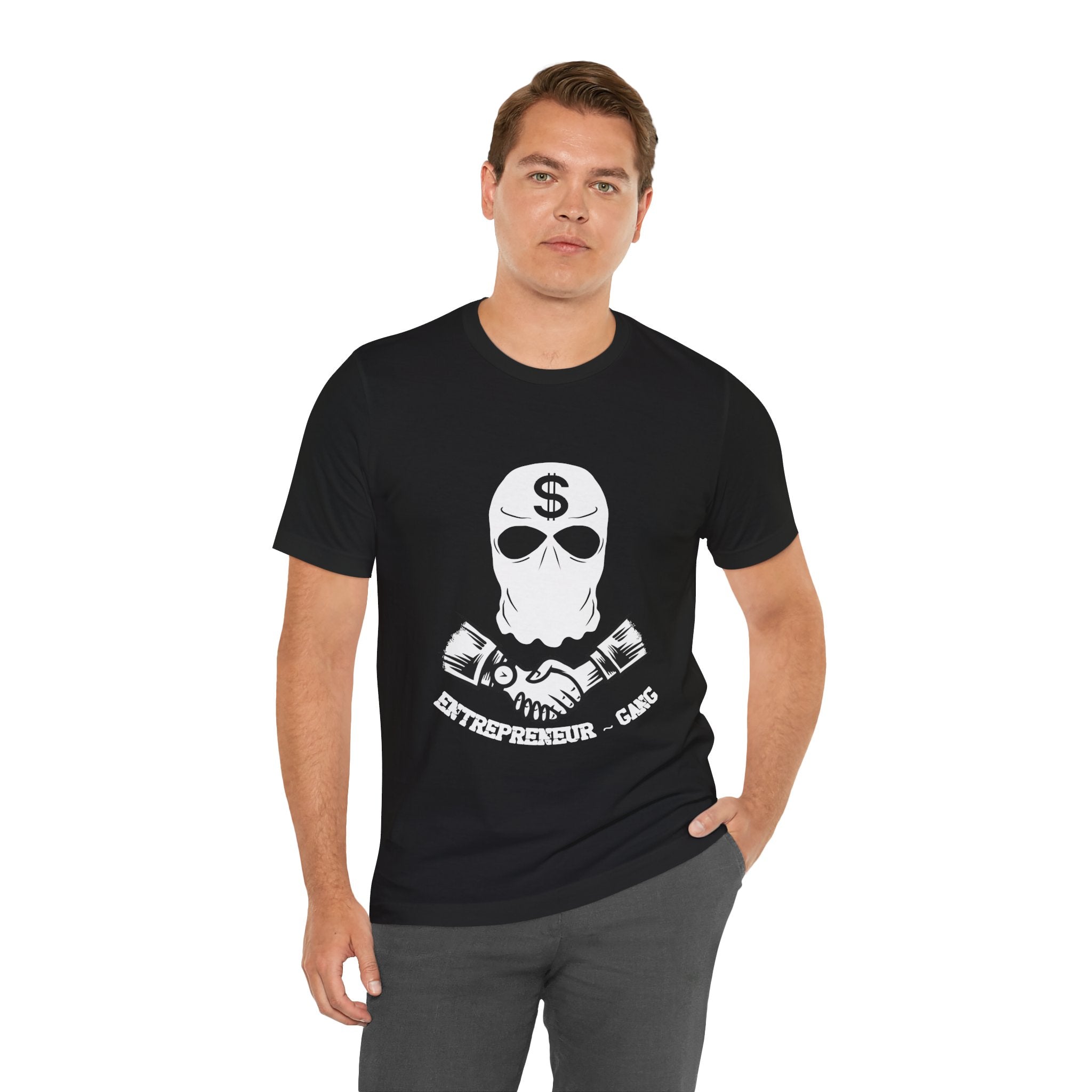 Entrepreneur Gang T-Shirt — Skull Mask Money Logo Tee