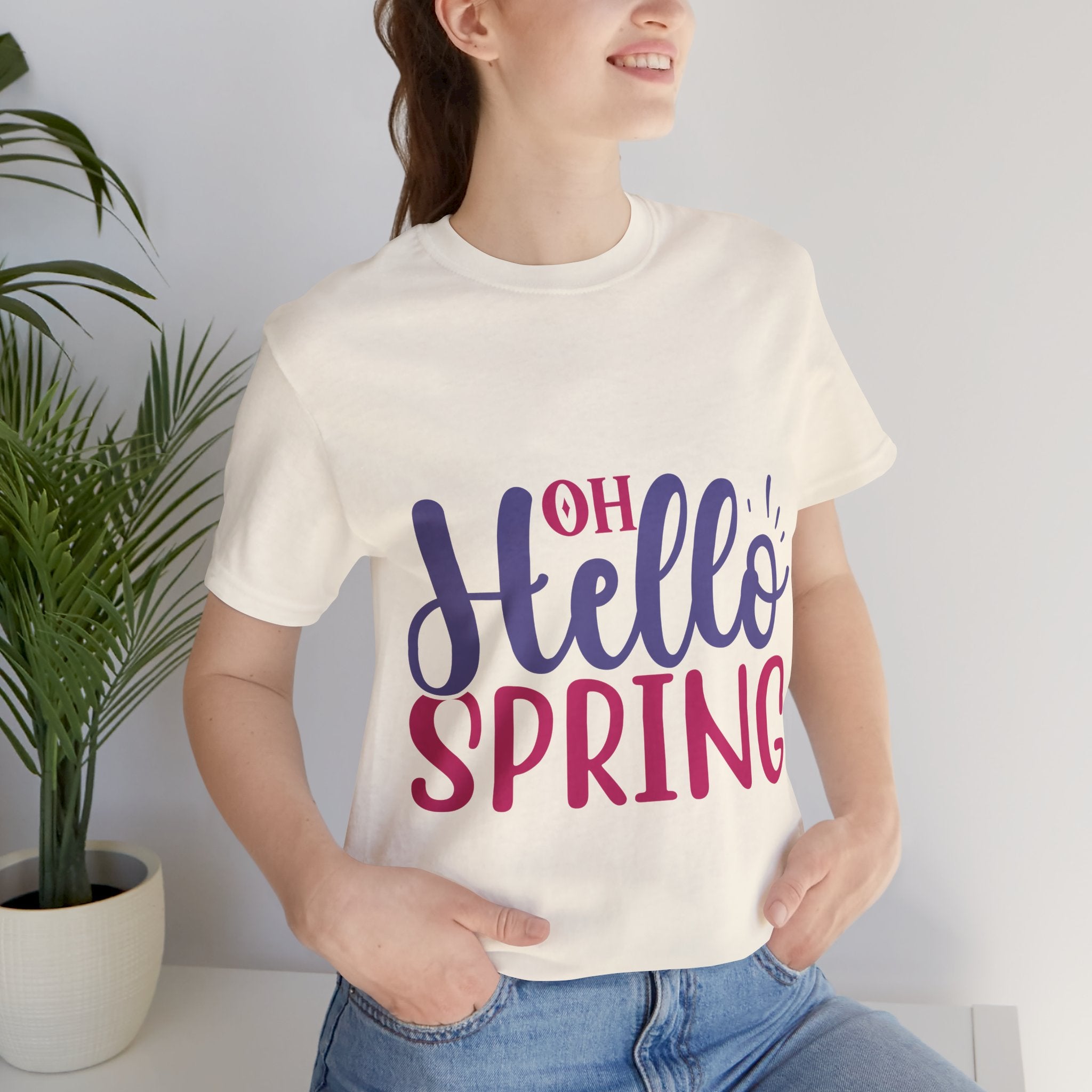 Hello Spring T-Shirt – "Oh Hello Spring" Colorful Graphic Tee for Springtime