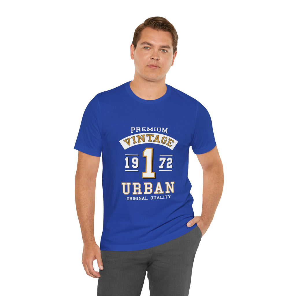 Vintage 1972 Urban Tee — Premium Retro Number 1 Graphic T-Shirt