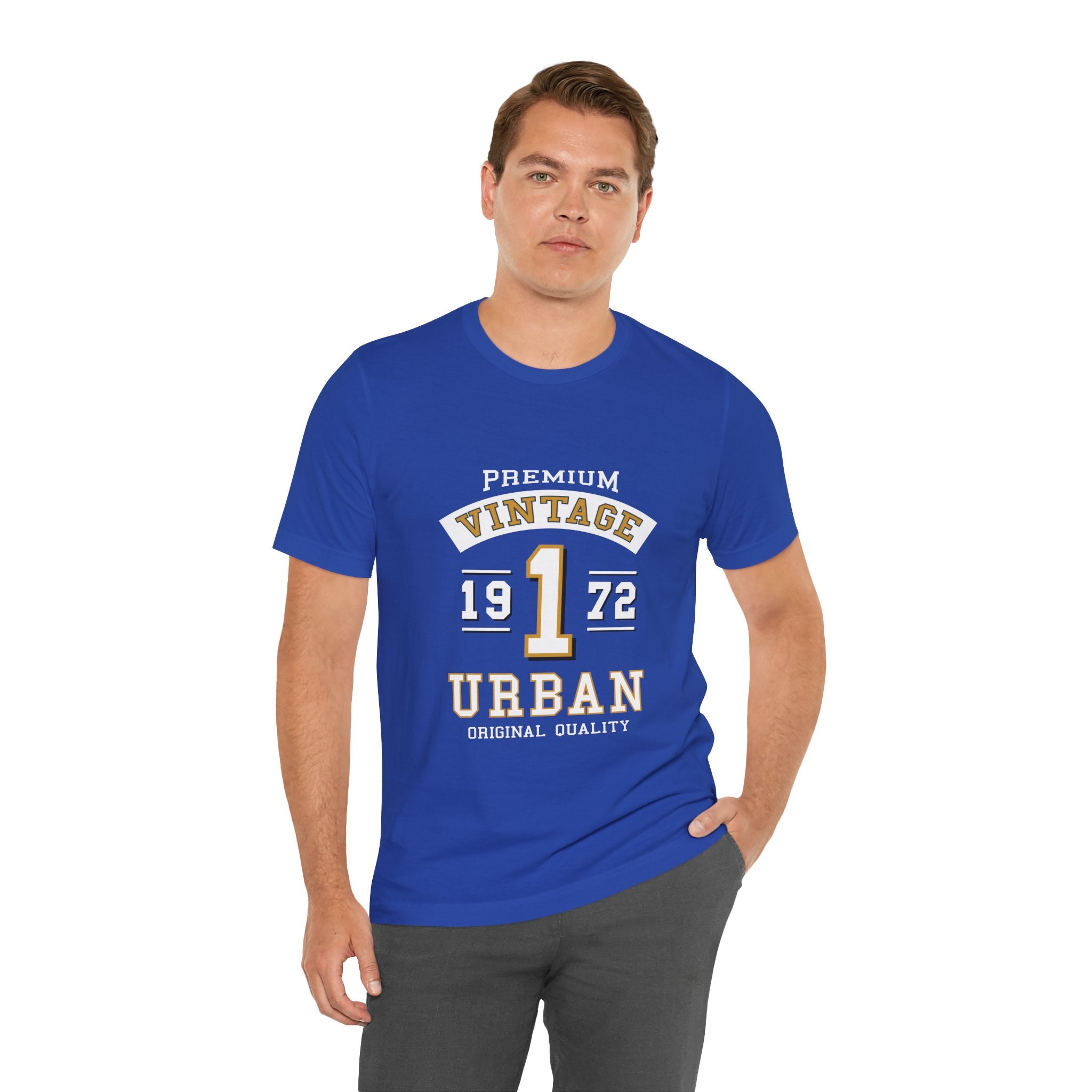 Vintage 1972 Urban Tee — Premium Retro Number 1 Graphic T-Shirt