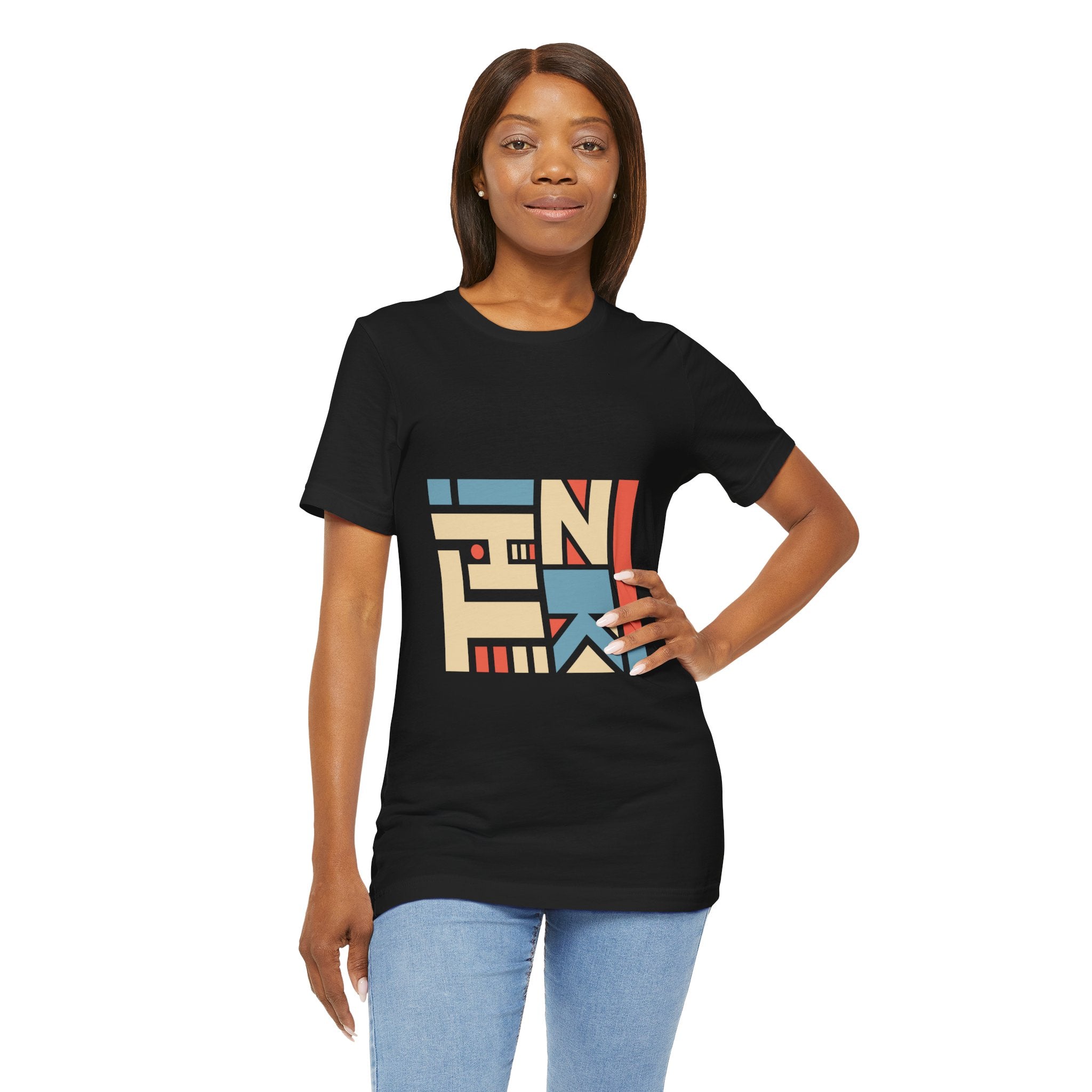 Geometric Retro Block Tee