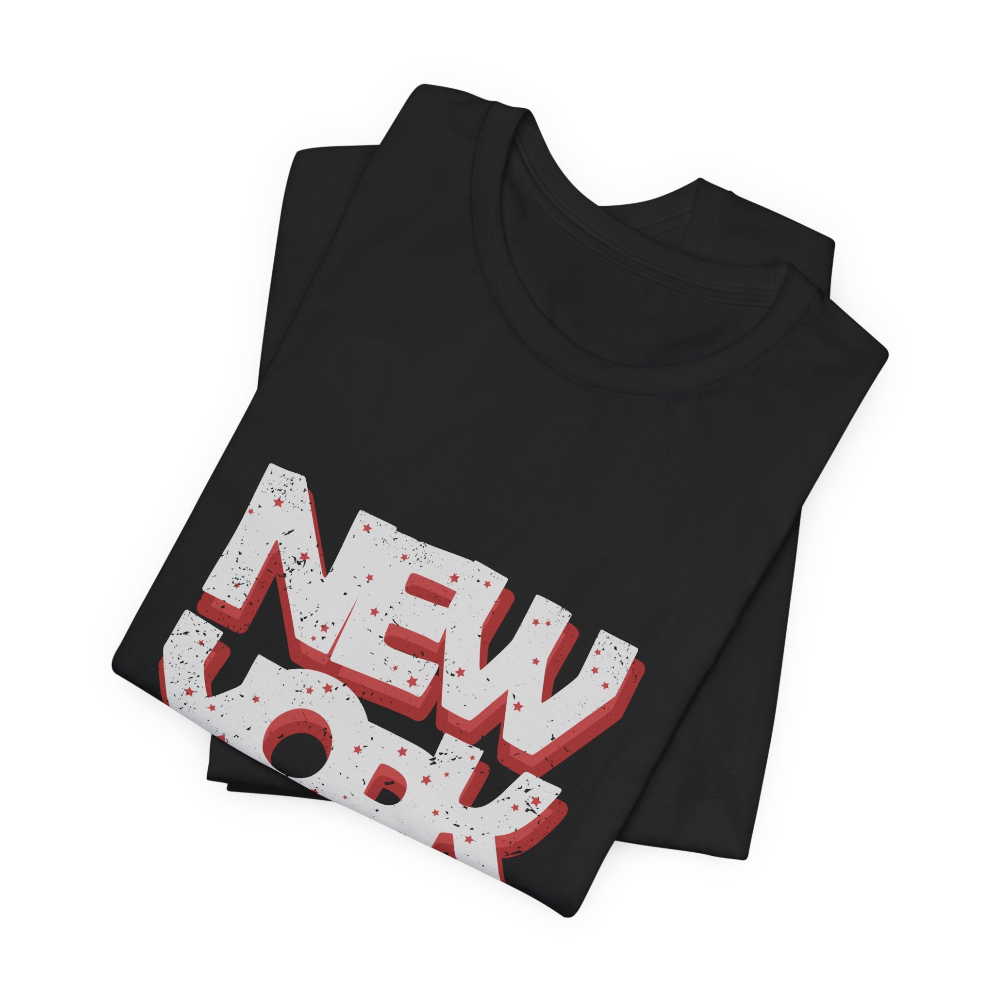 New York City Brooklyn Graphic Tee – Retro 3D Pizza Slice Typography T-Shirt