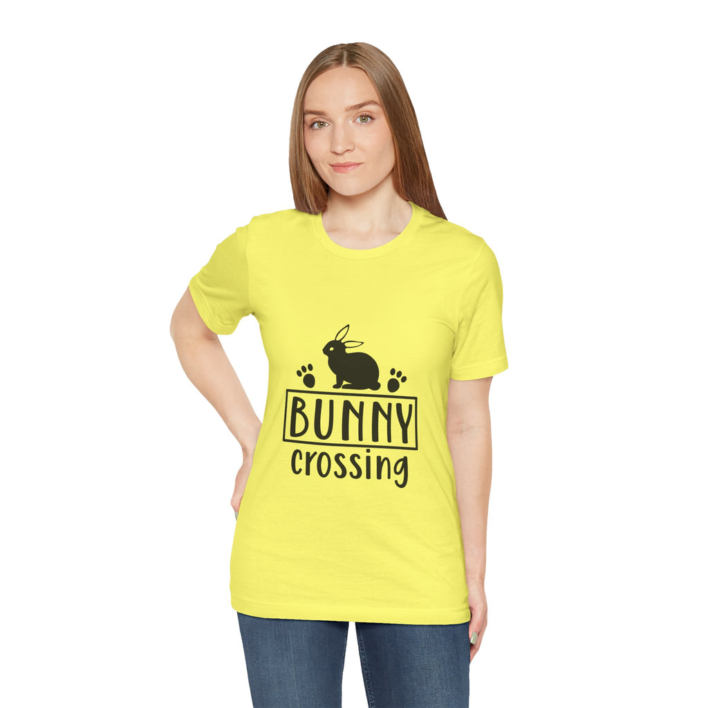 Bunny Crossing T‑Shirt — Cute Rabbit Graphic Tee for Easter & Animal Lovers
