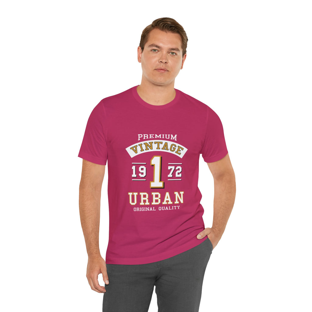 Vintage 1972 Urban Tee — Premium Retro Number 1 Graphic T-Shirt