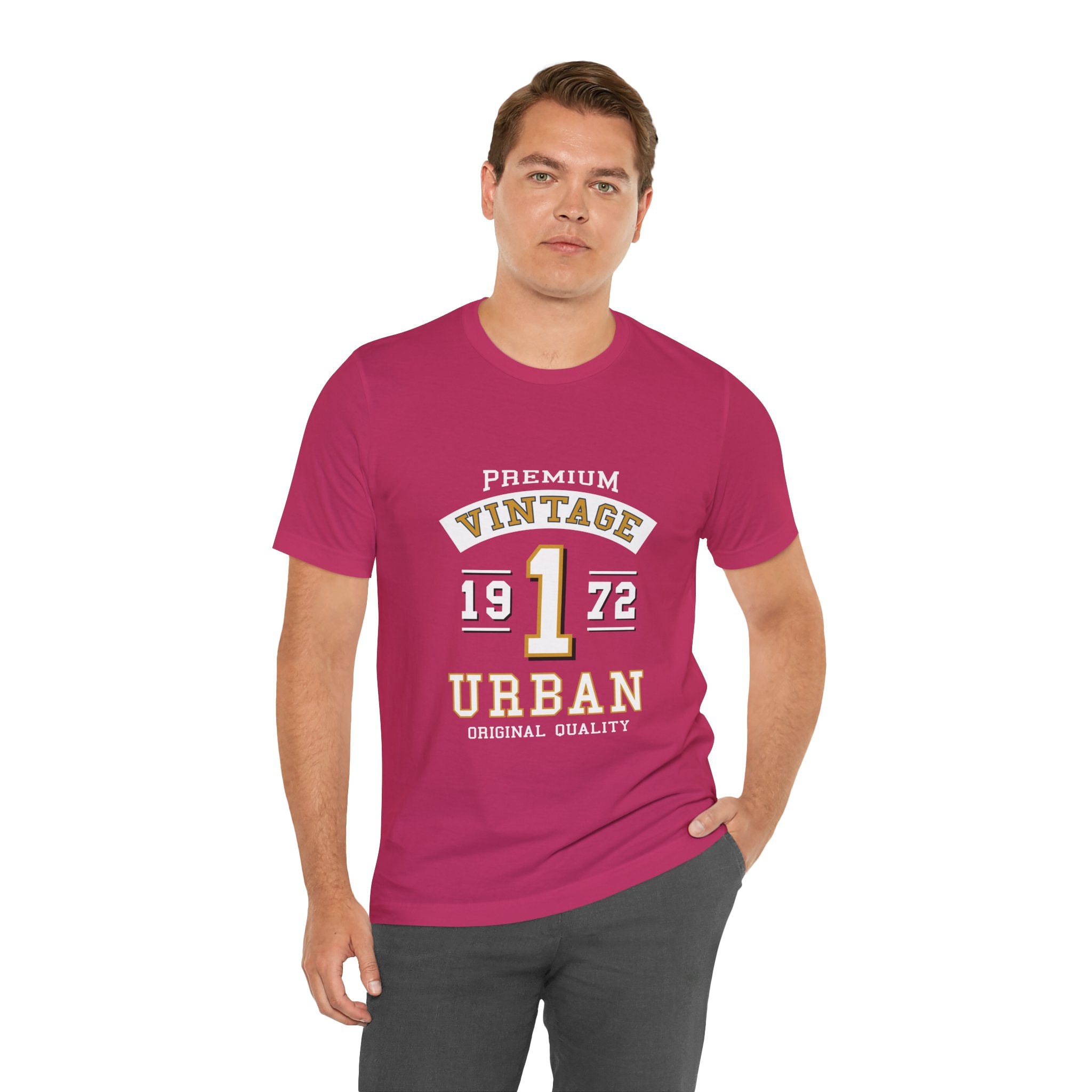 Vintage 1972 Urban Tee — Premium Retro Number 1 Graphic T-Shirt