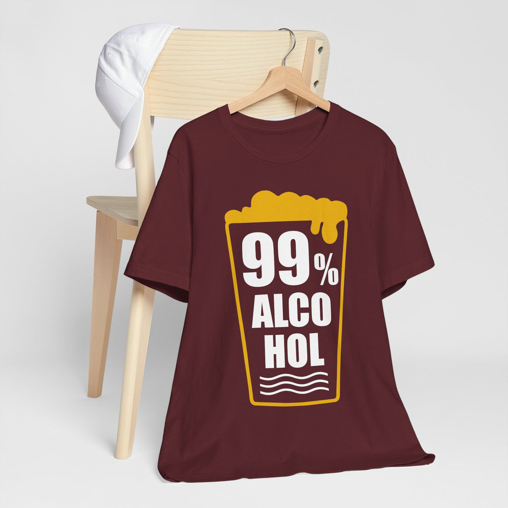 99% Alcohol Beer Glass Graphic Tee