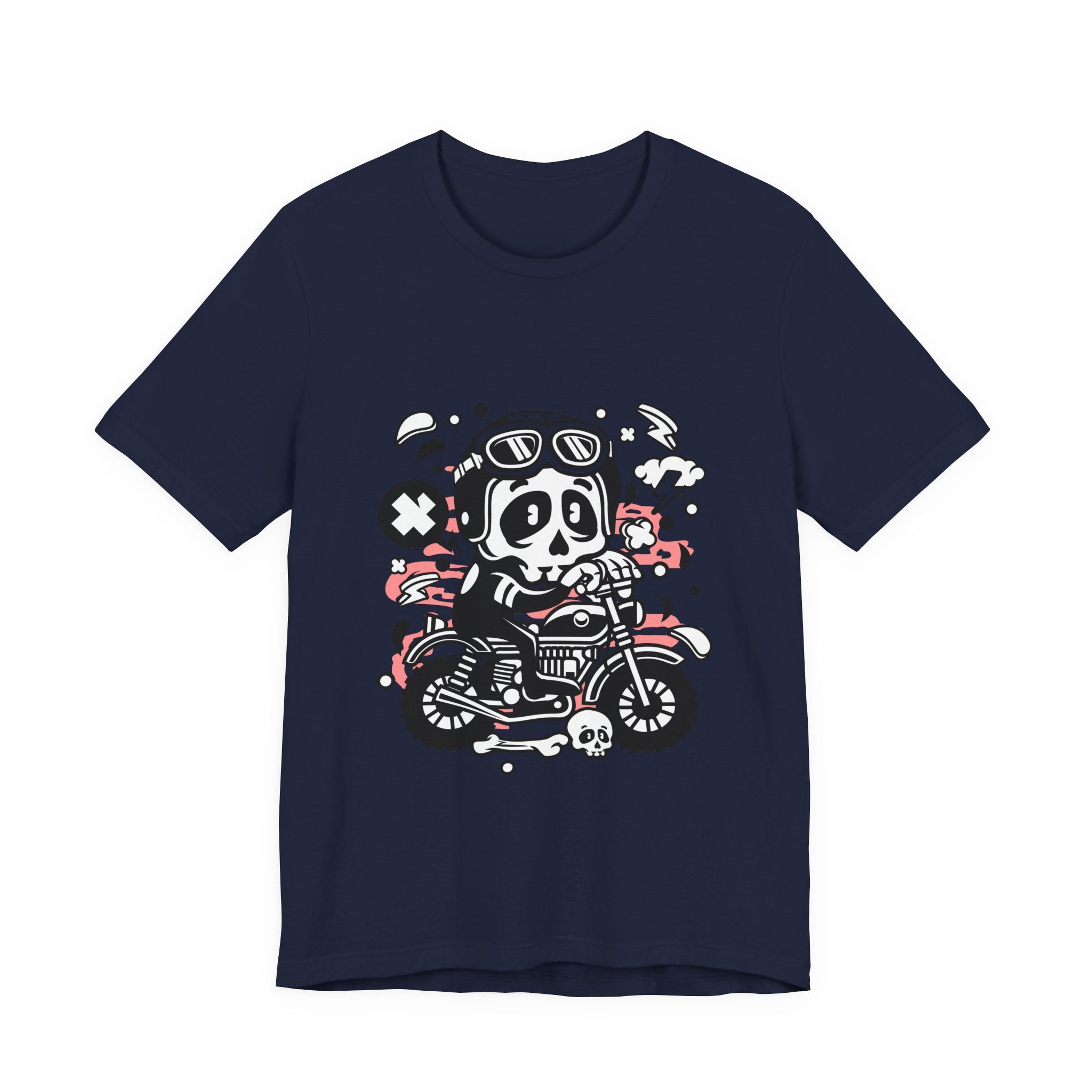 Skull Biker Tee — Retro Motorcycle Skull Graphic T-Shirt