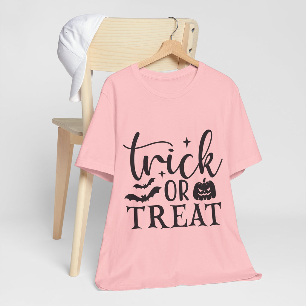 Trick or Treat Halloween T-Shirt — Pumpkin & Bats Spooky Tee