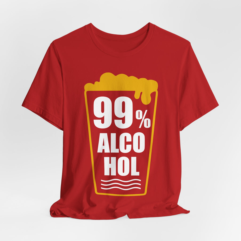 99% Alcohol Beer Glass Graphic Tee